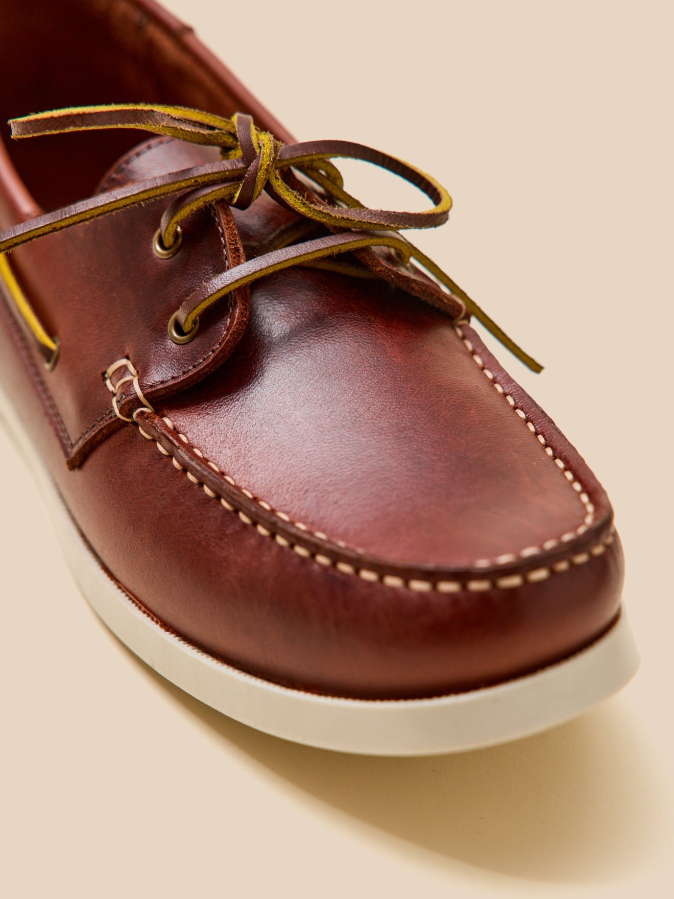 Chaussures bateau cuir CYRILLUS Marron