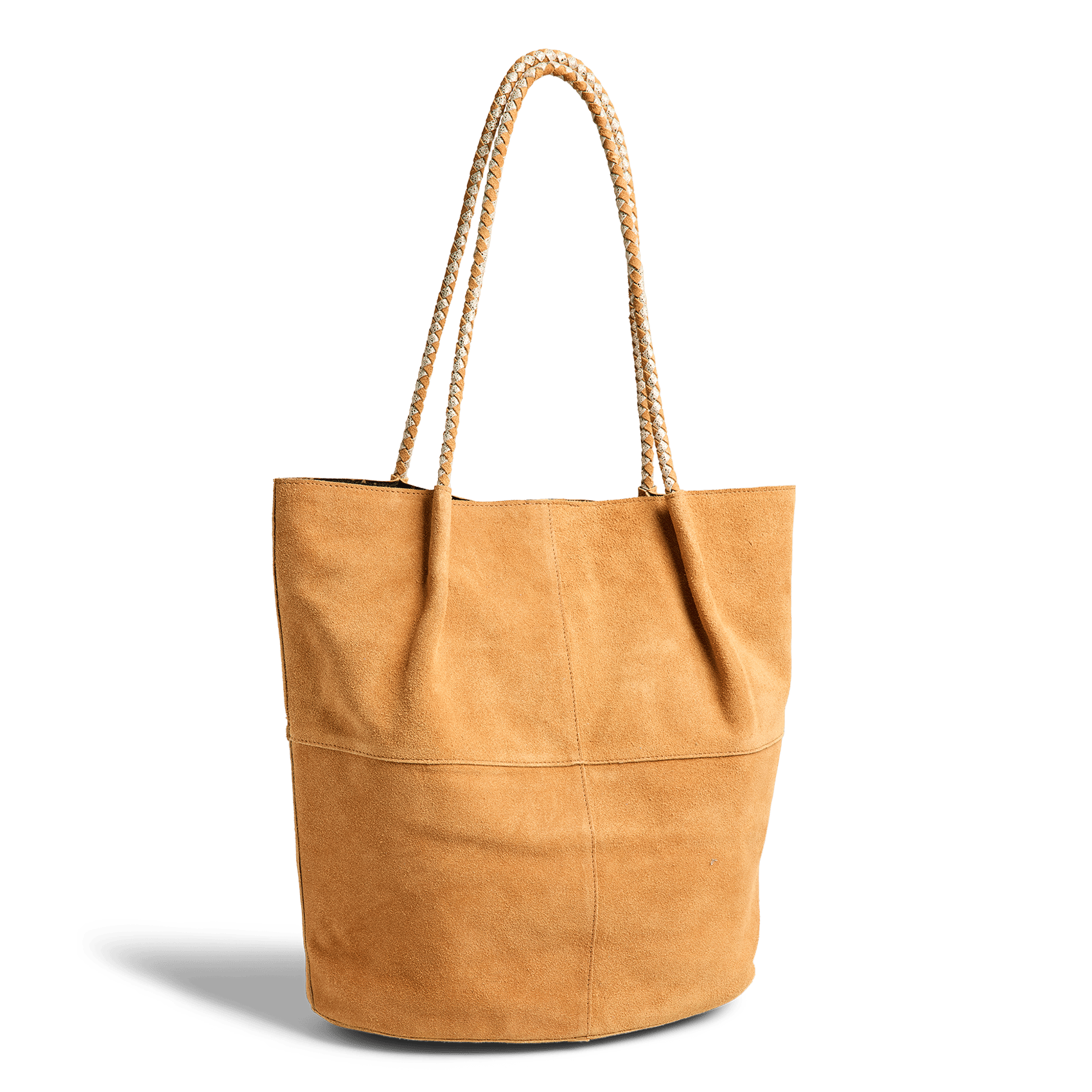 Suède shopper PIECES Bruin