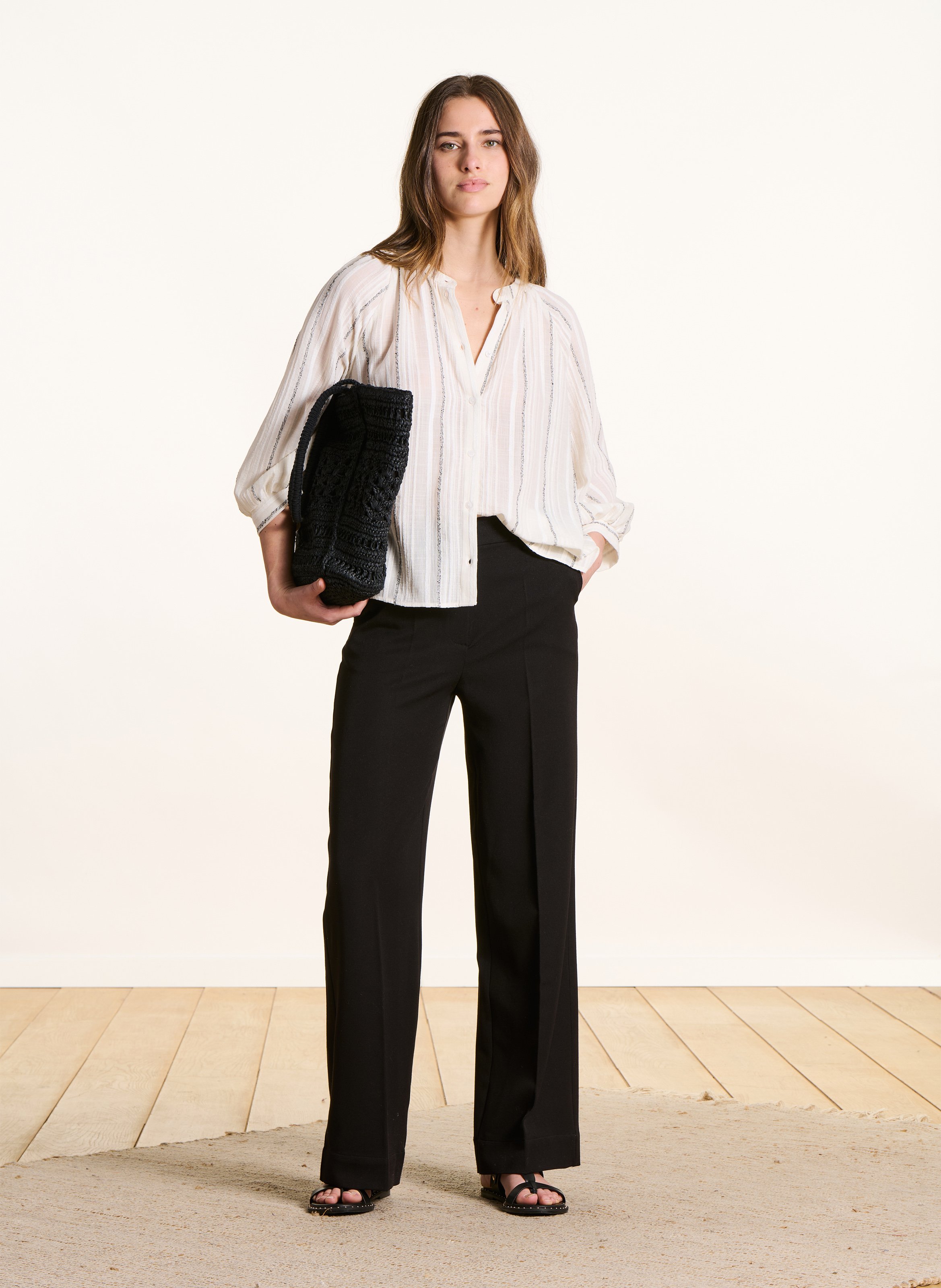 Pantalon large  LA FEE MARABOUTEE Noir