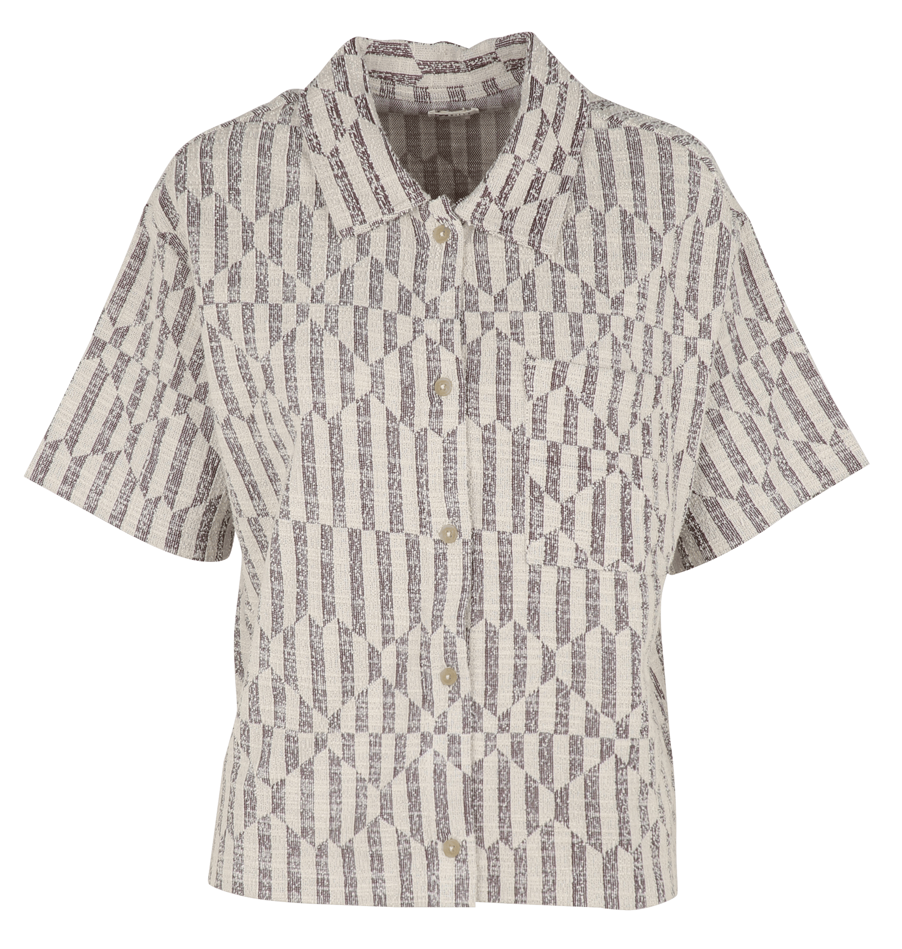 Taillierte Hemdbluse aus Baumwollmischung BILLABONG Beige