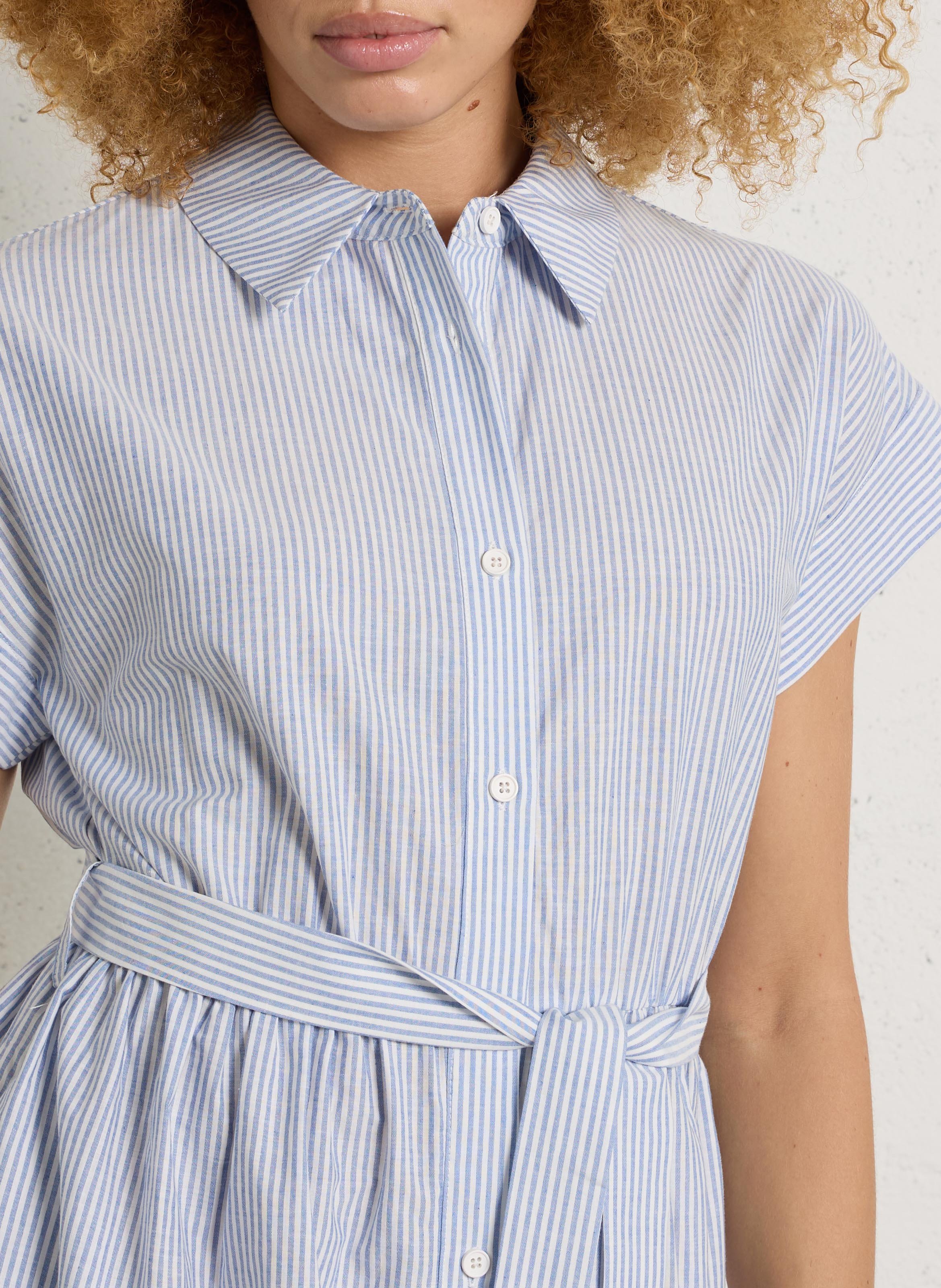 Gestreiftes Hemdkleid SUNCOO Blau