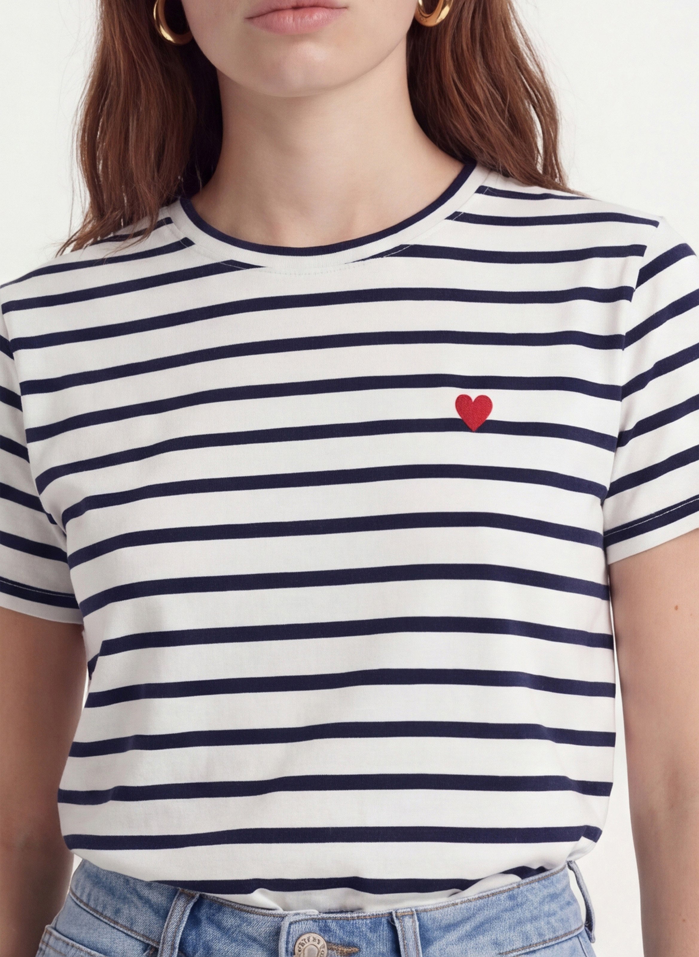 Tee-shirt col rond en coton KOOKAI Blanc