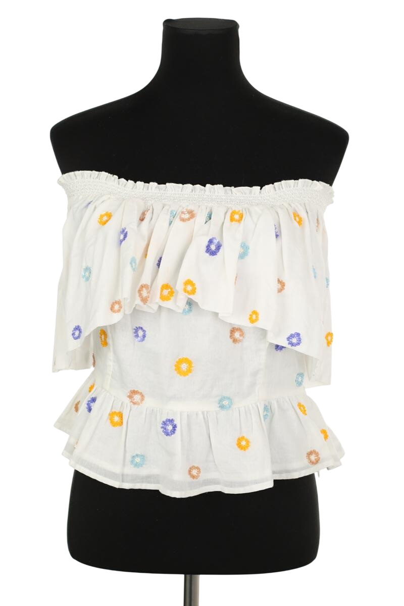 Azawood sleeveless top ANTIK BATIK - Seconde Main White