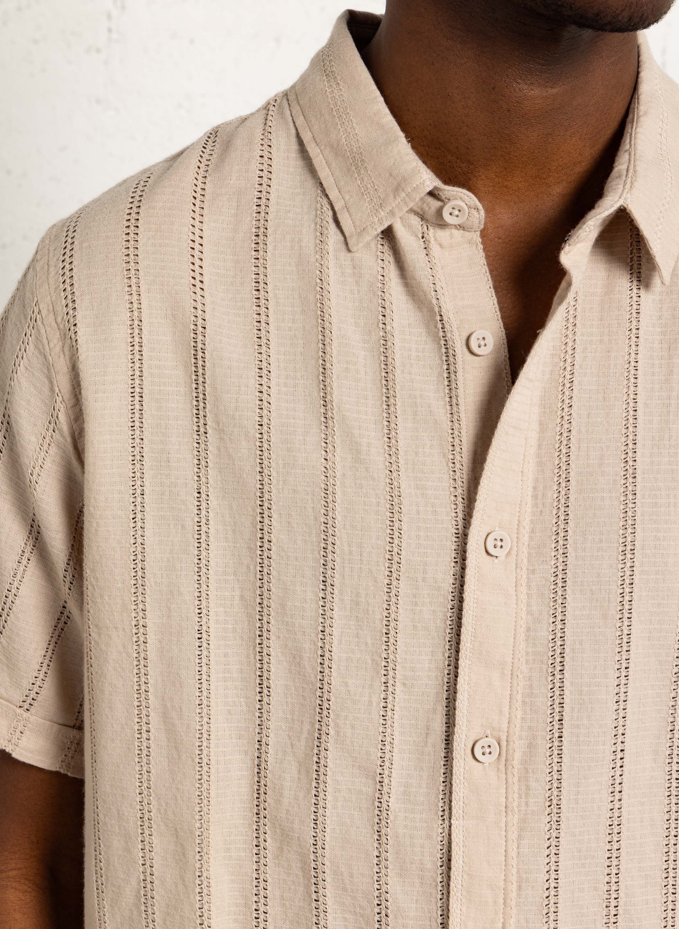 Chemise col classique en coton mélangé LE TEMPS DES CERISES Gris