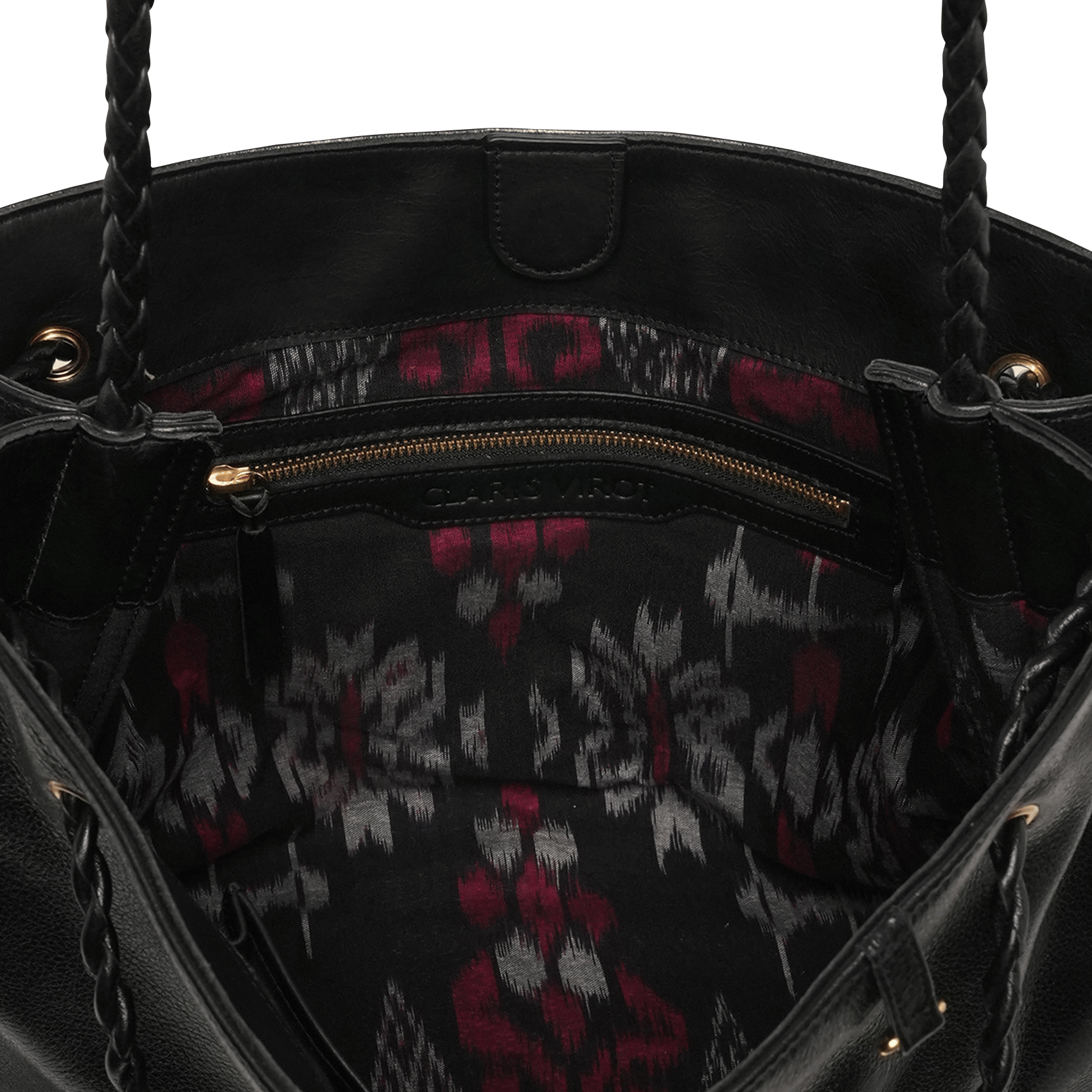 Handtasche aus genarbtem Leder CLARIS VIROT Schwarz