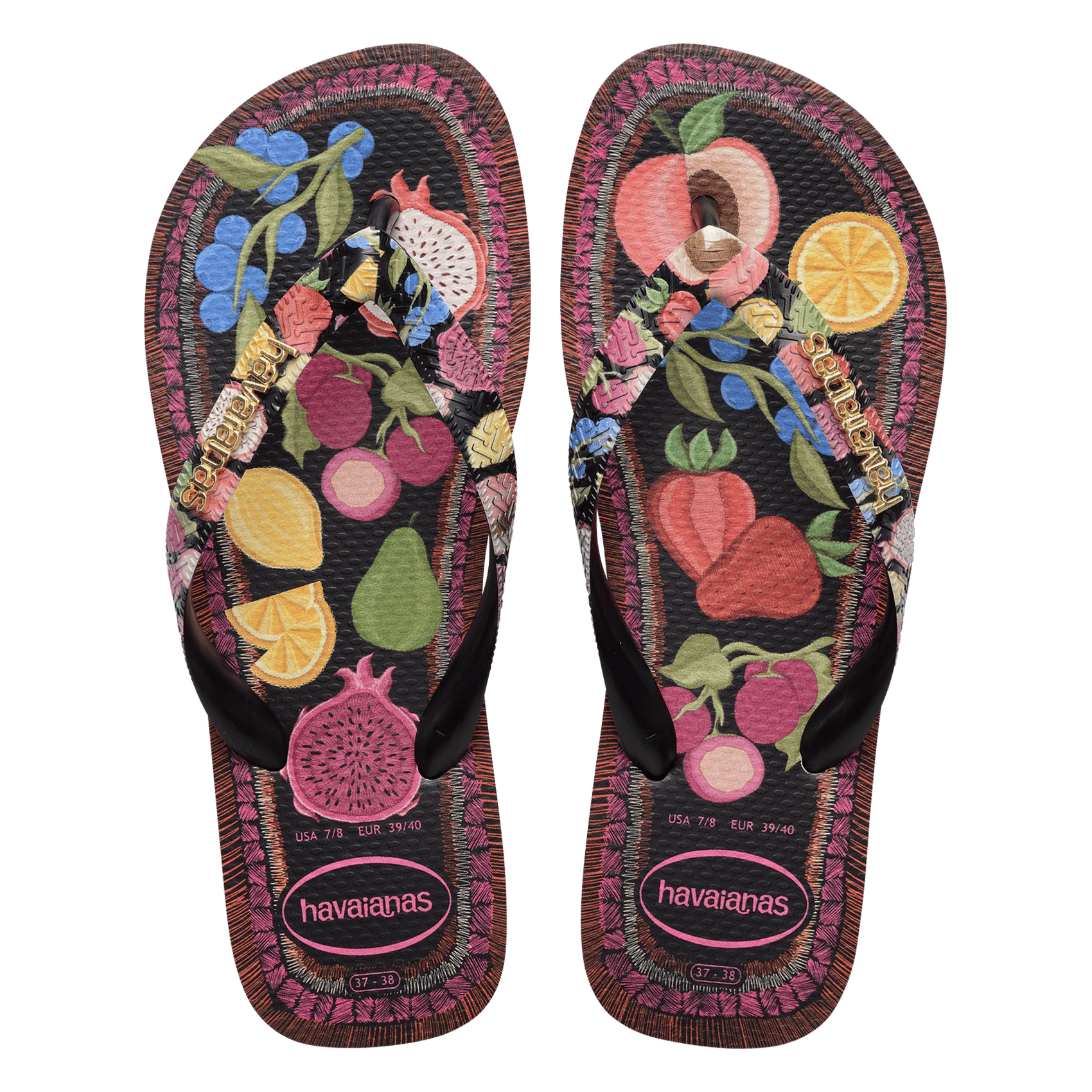 Sandalias planas estampadas HAVAIANAS Negro