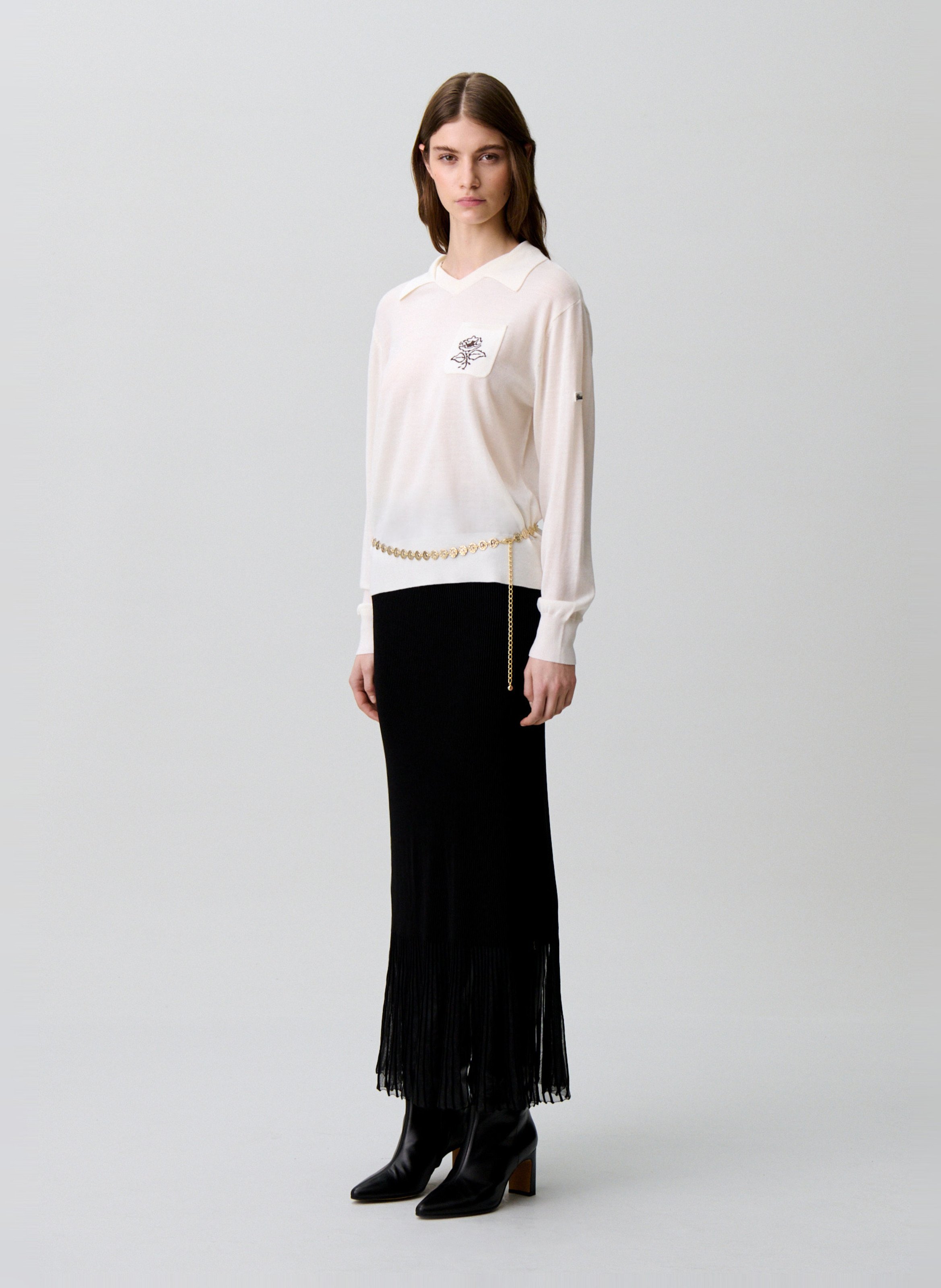 Pull droit en laine  CLAUDIE PIERLOT Beige
