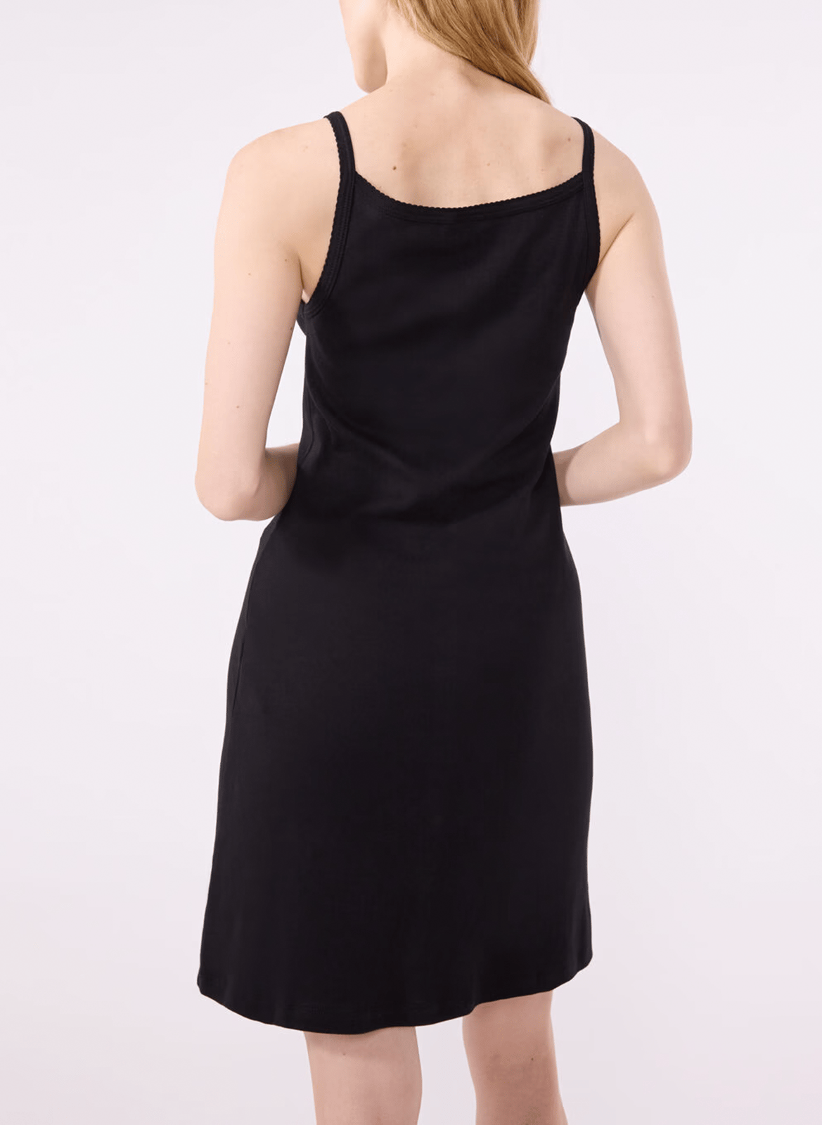 Nuisette col rond en coton | Noir PETIT BATEAU Femme