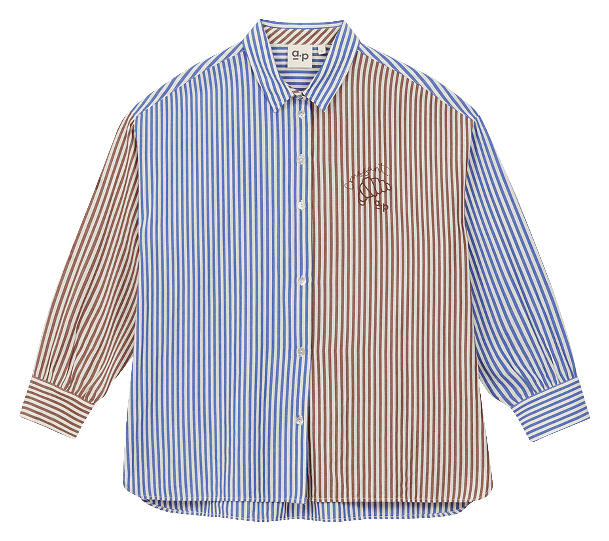 Striped cotton shirt A.P Blue