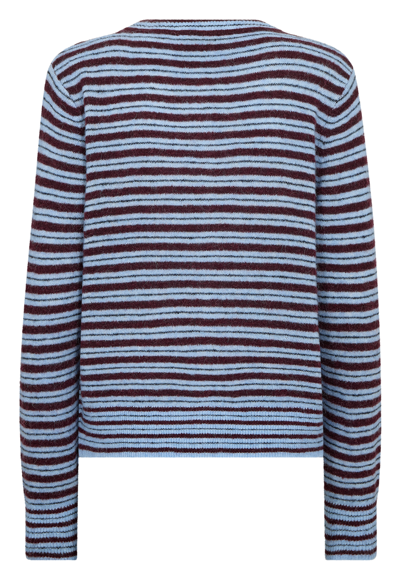 Striped wool blend cardigan MOS MOSH Red