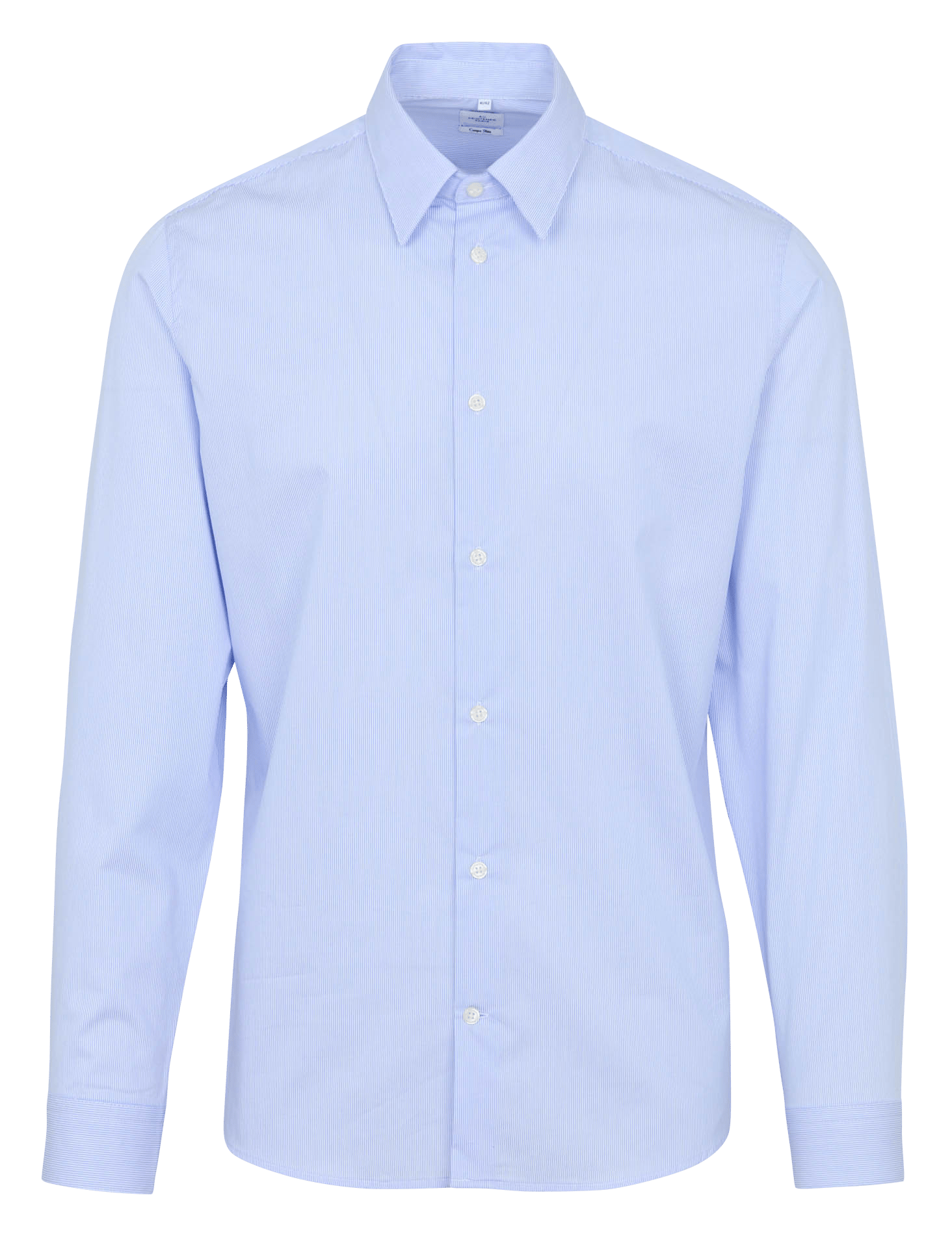 Gestreepte, katoenen blouse met klassieke kraag AU PRINTEMPS PARIS Blauw