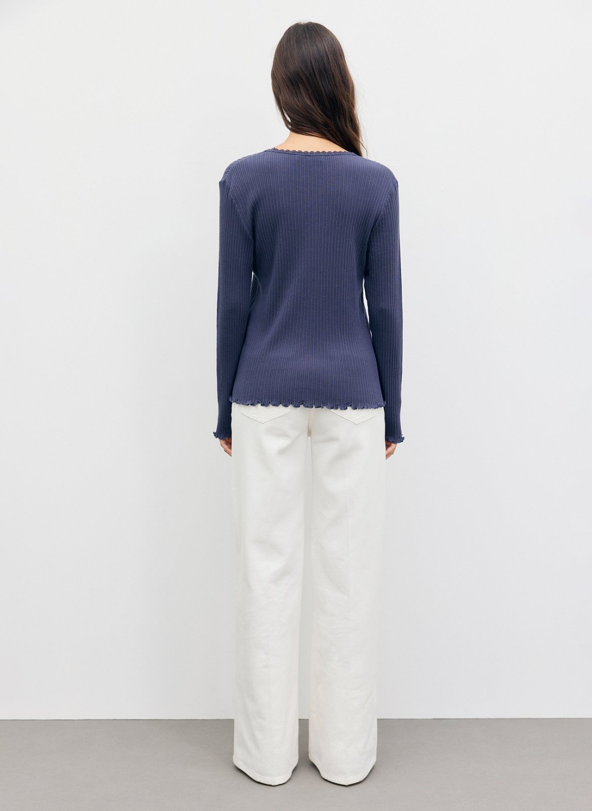 Tee-shirt col rond en coton mélangé GERARD DAREL Bleu
