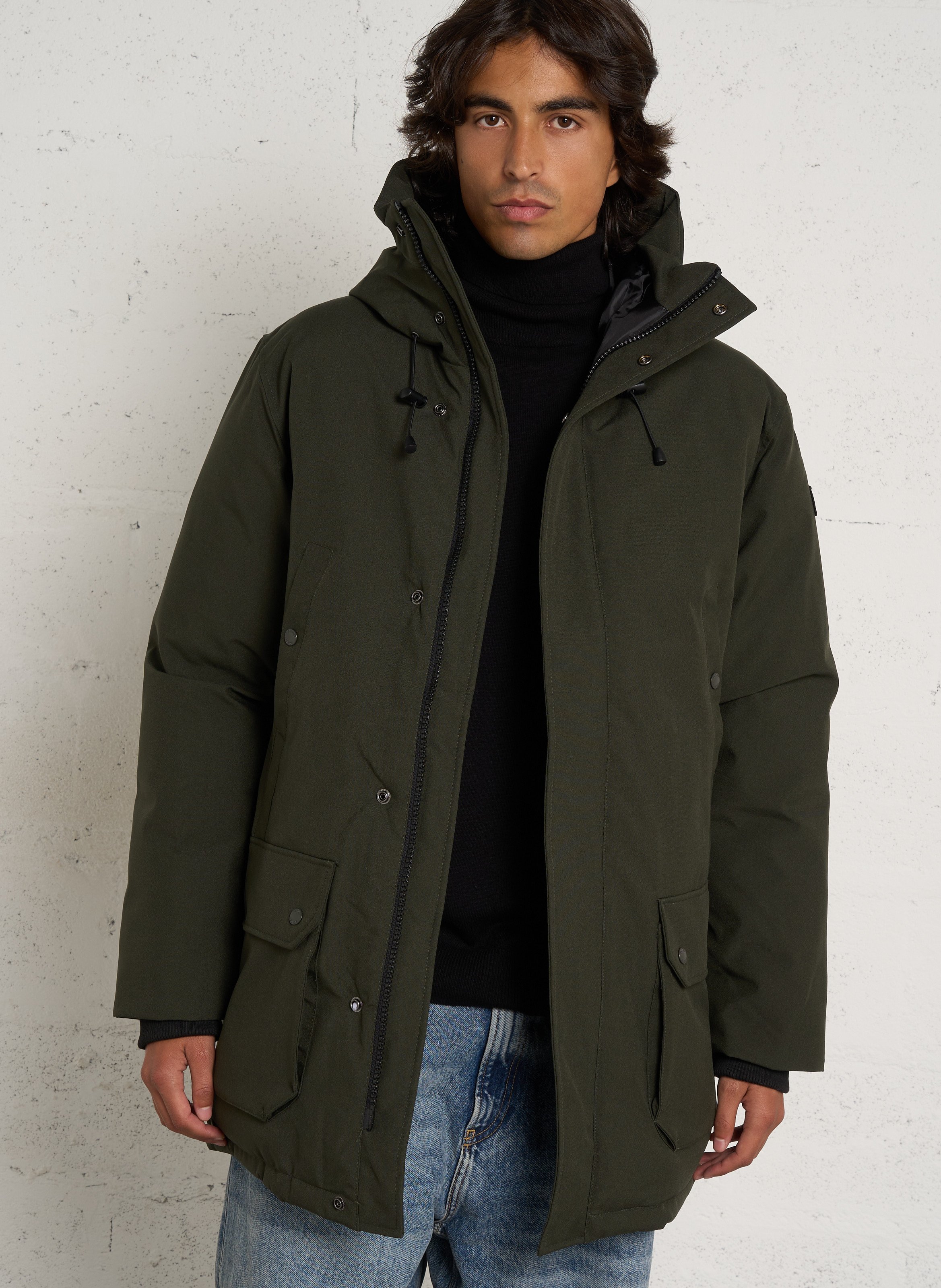 Hooded parka SCHOTT Khaki