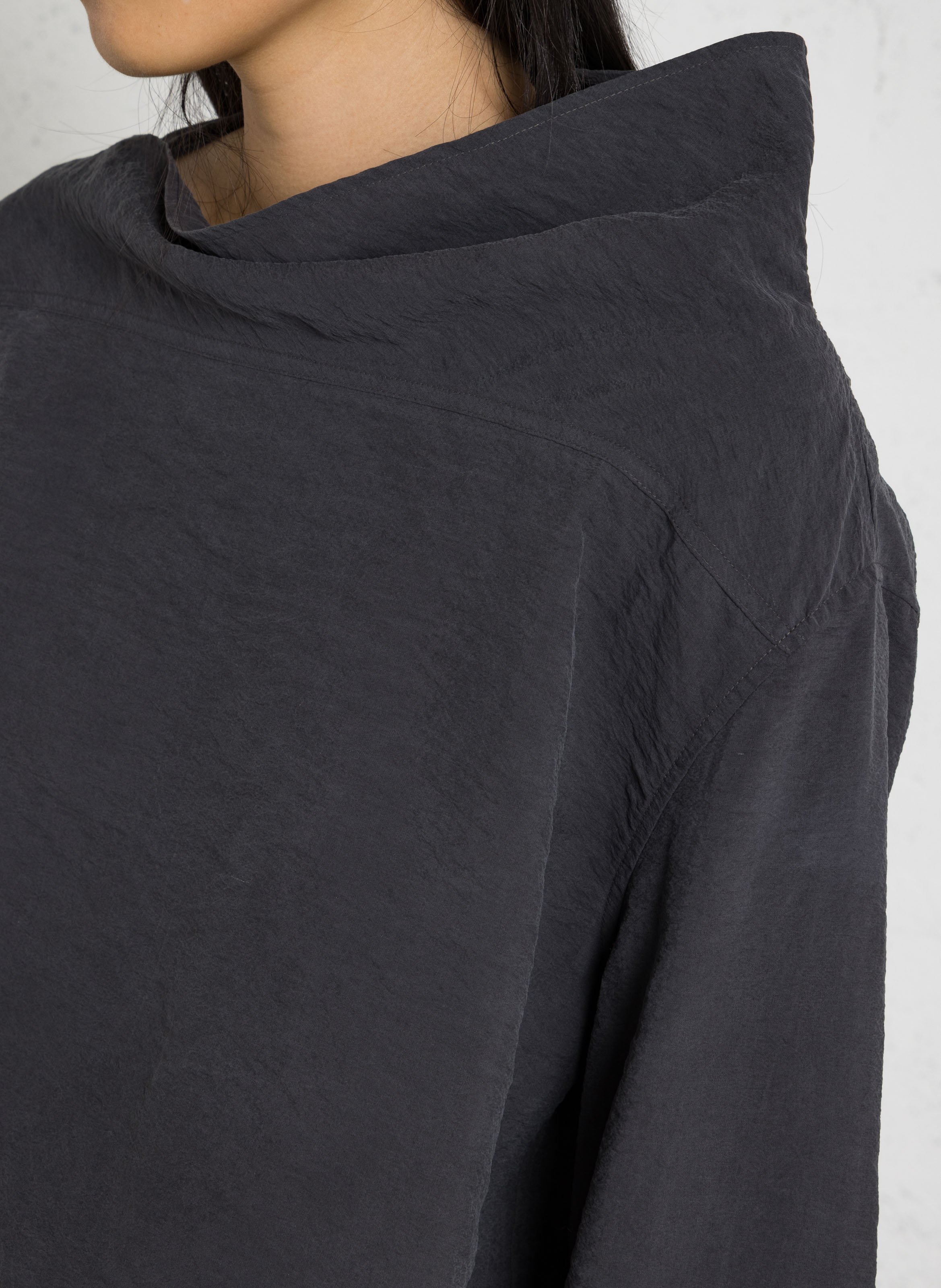 Long-sleeve silk blend top SOEUR Grey