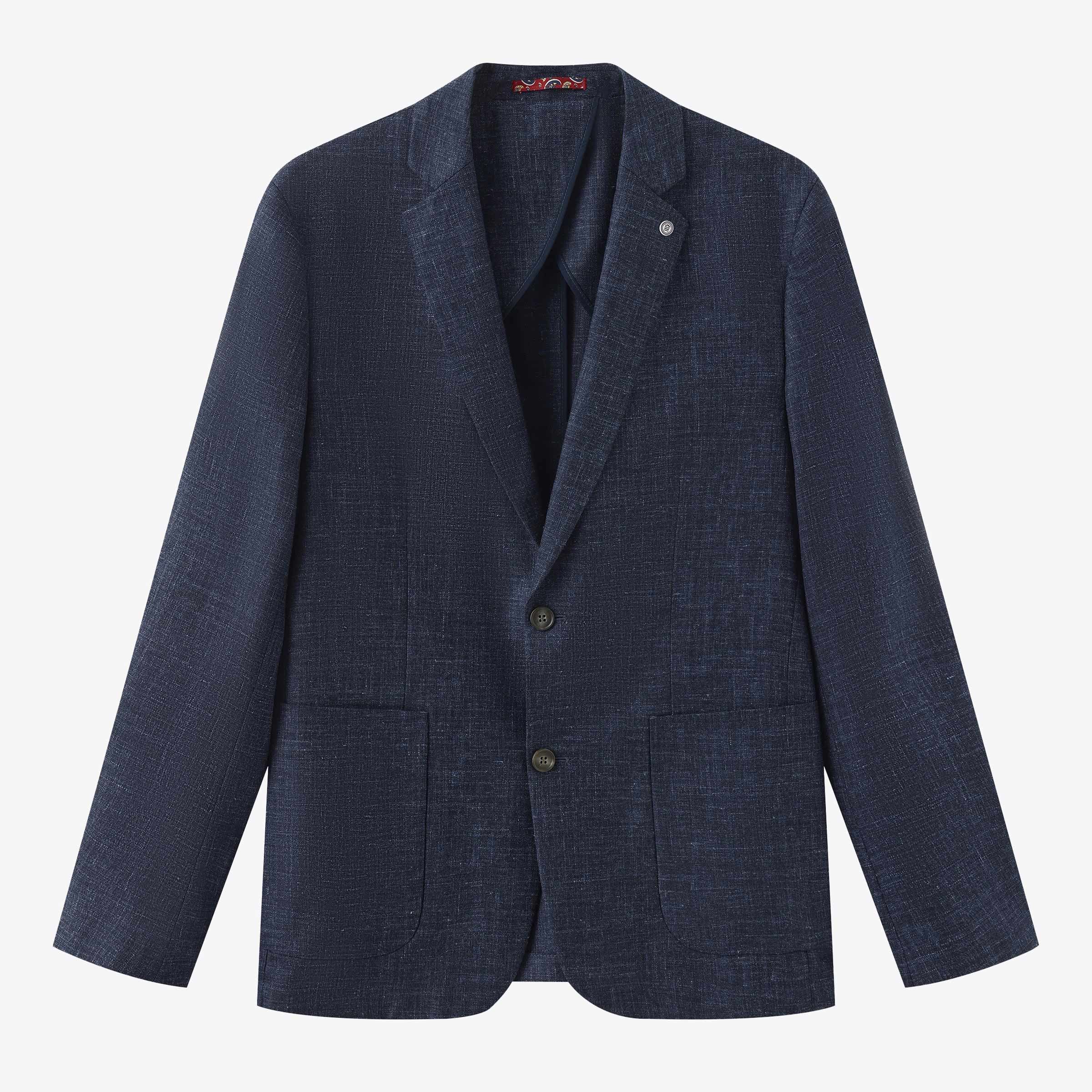 Blazer en laine SERGE BLANCO Bleu