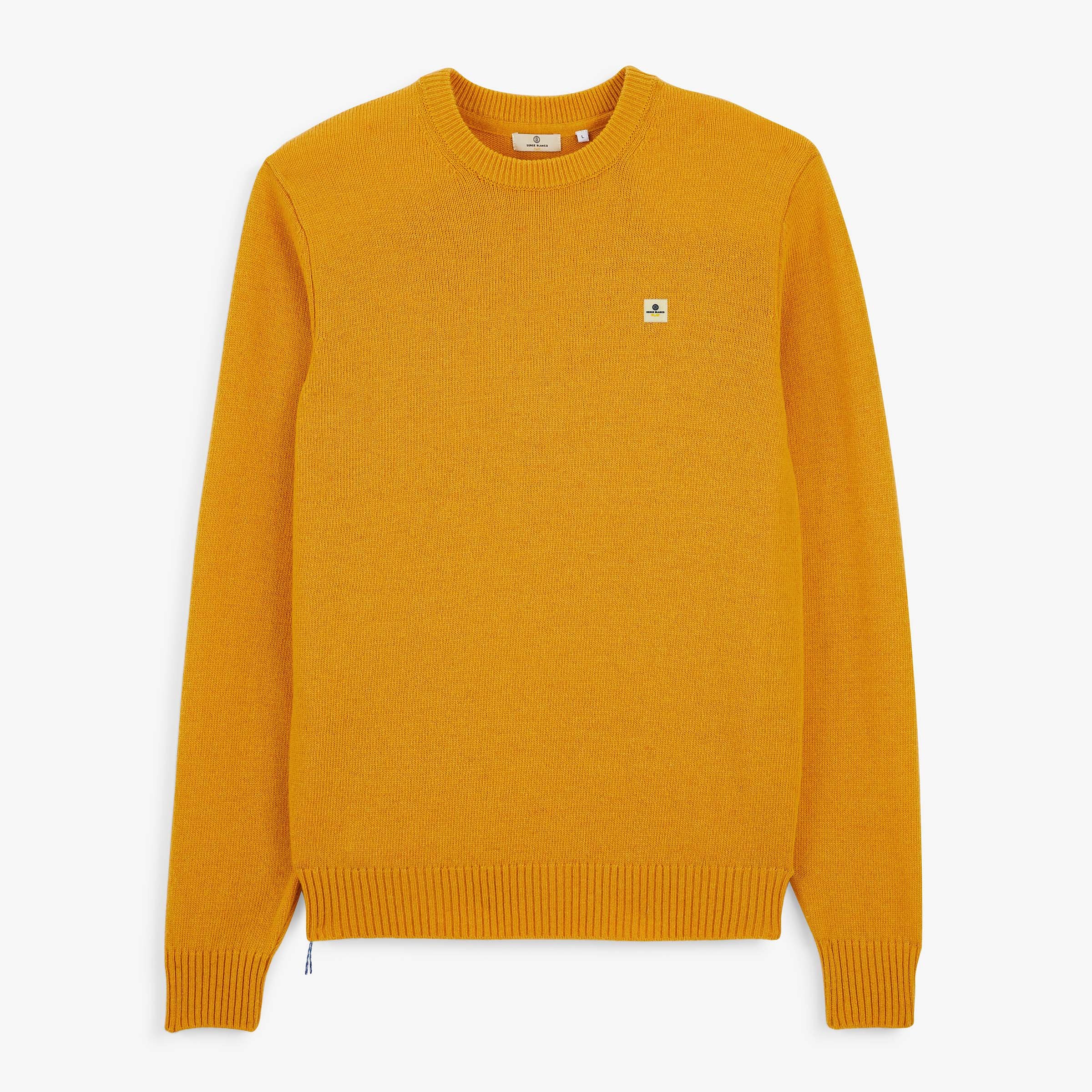 MADANI yellow crew-neck wool sweater SBPLAY SERGE BLANCO Yellow