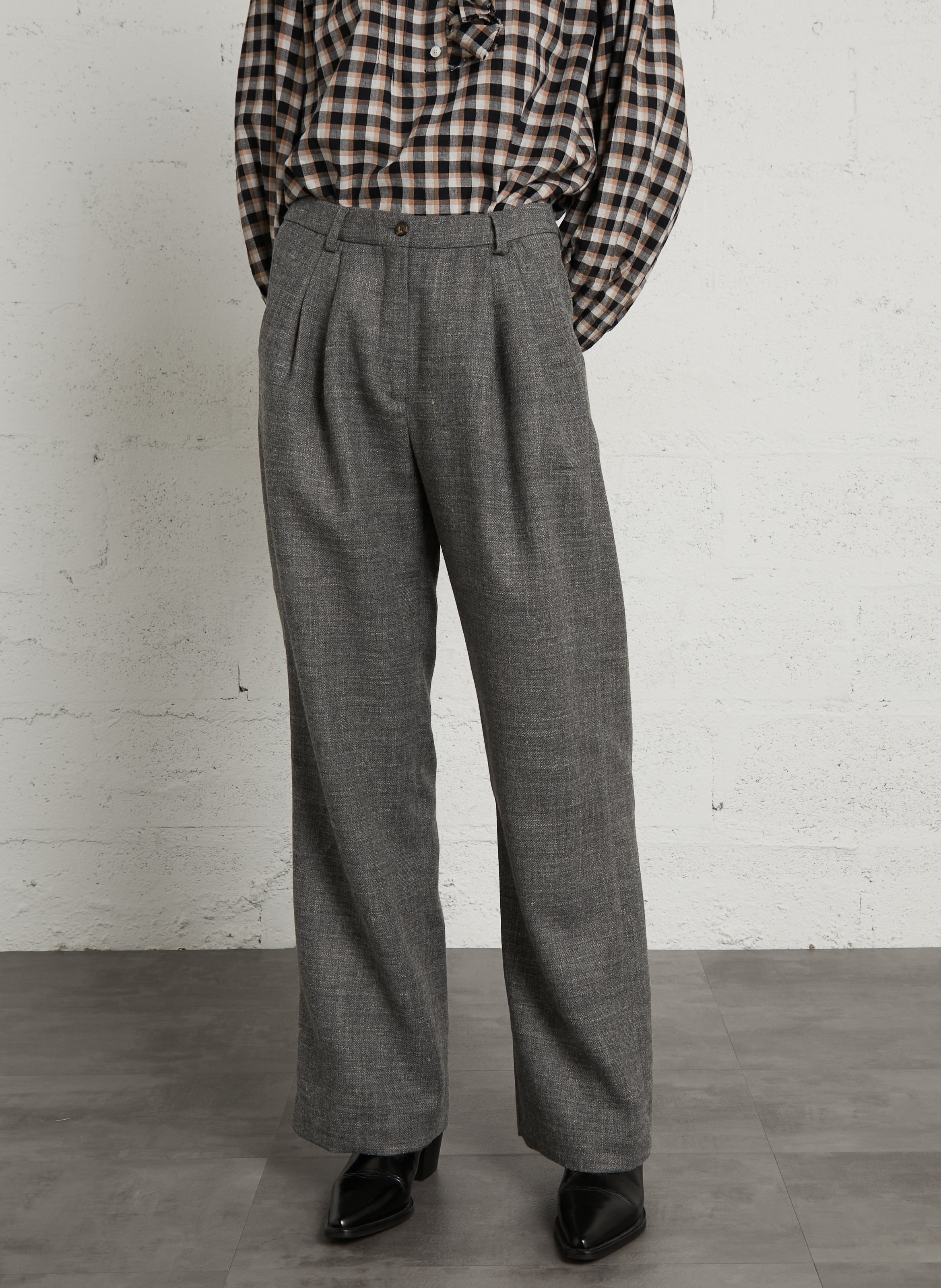Straight suit trousers DIEGA Grey