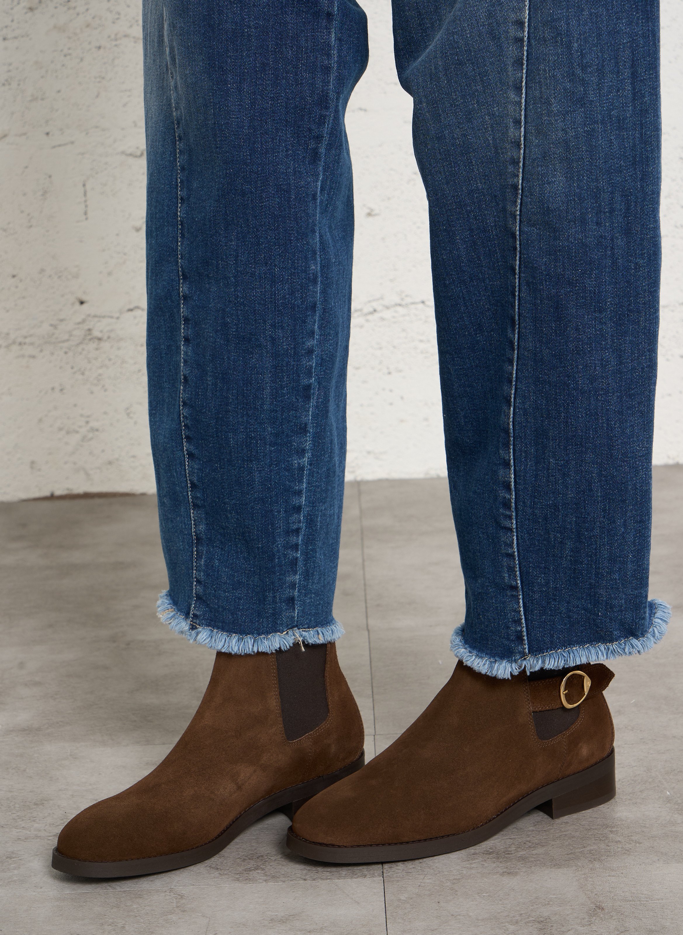 Bottines en cuir SOCQUE PARIS Marron