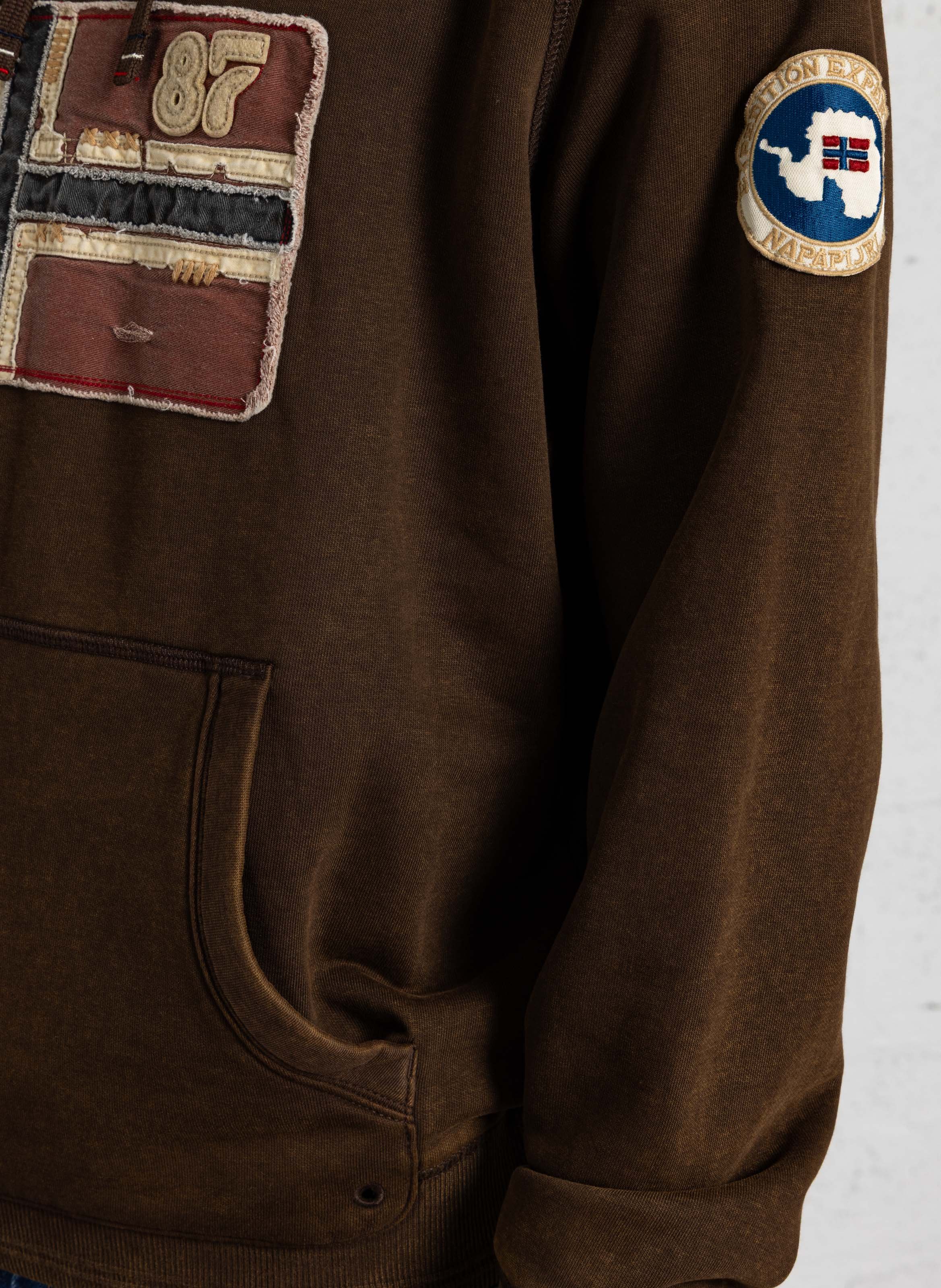 Kapuzensweatshirt aus Baumwoll-Mix NAPAPIJRI Braun