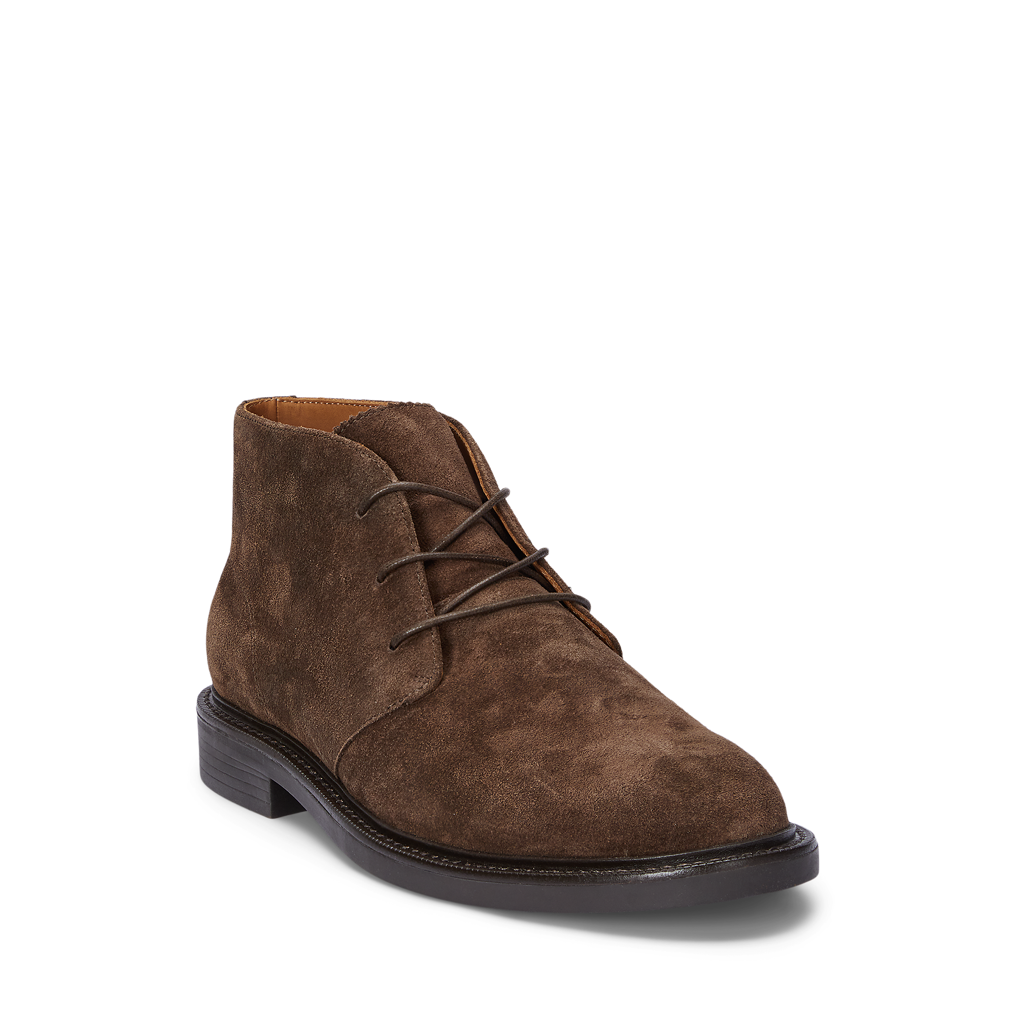 Bottines en cuir velours POLO RALPH LAUREN Marron