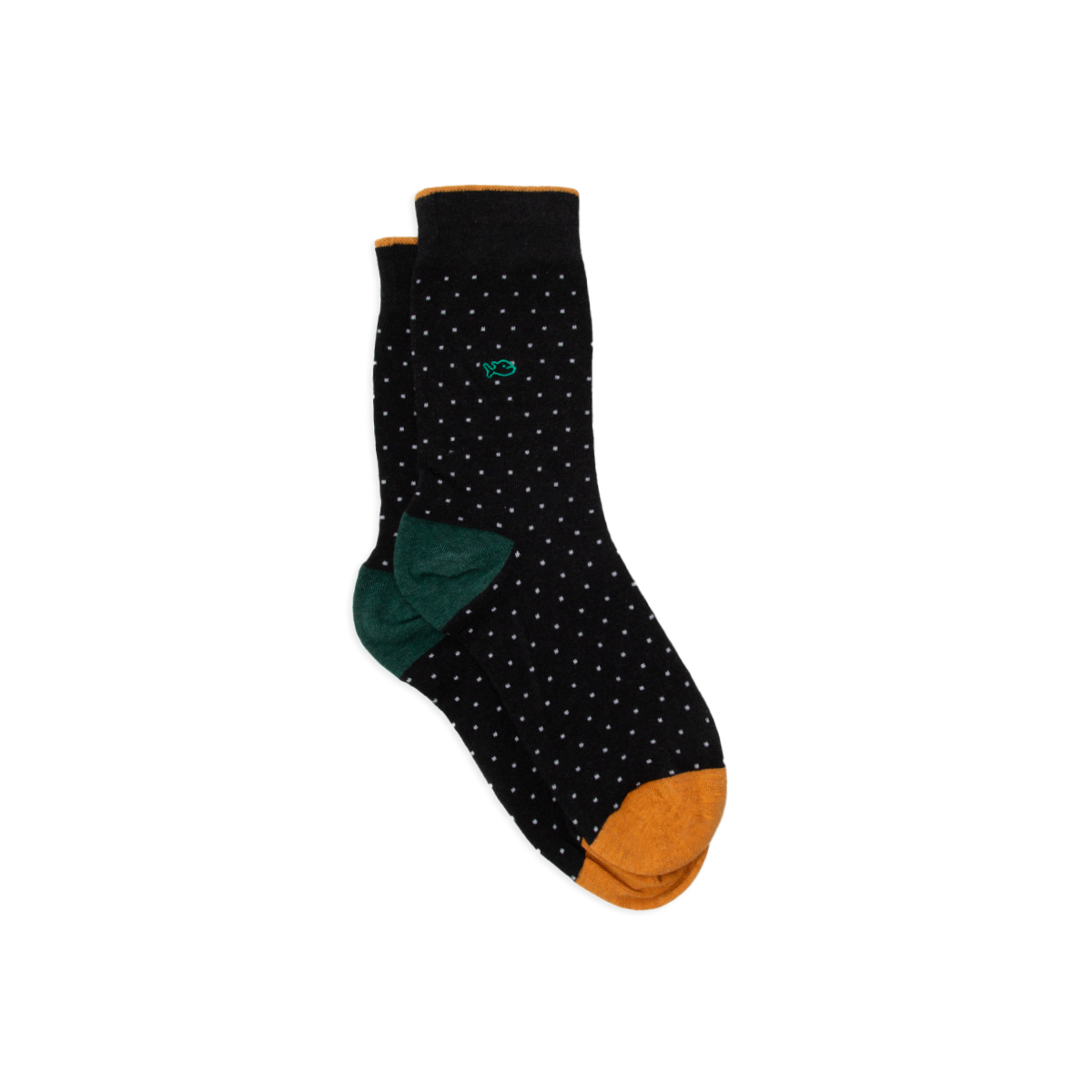 Chaussettes en coton peigné à pois BILLYBELT Noir