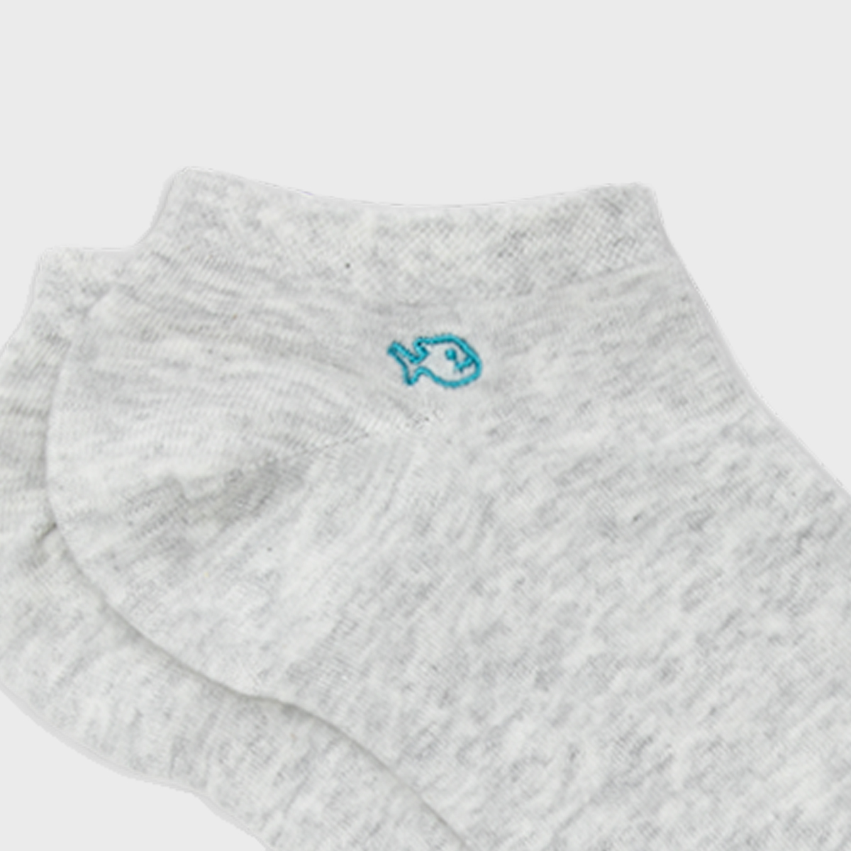 Solid combed cotton ankle socks BILLYBELT Grey