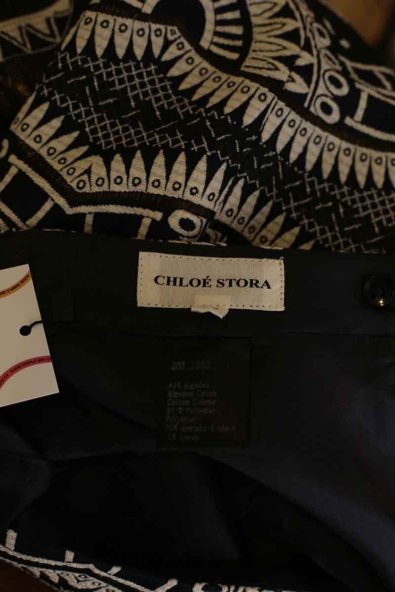 Cotton mini skirt CHLOE STORA - SECONDE MAIN Black