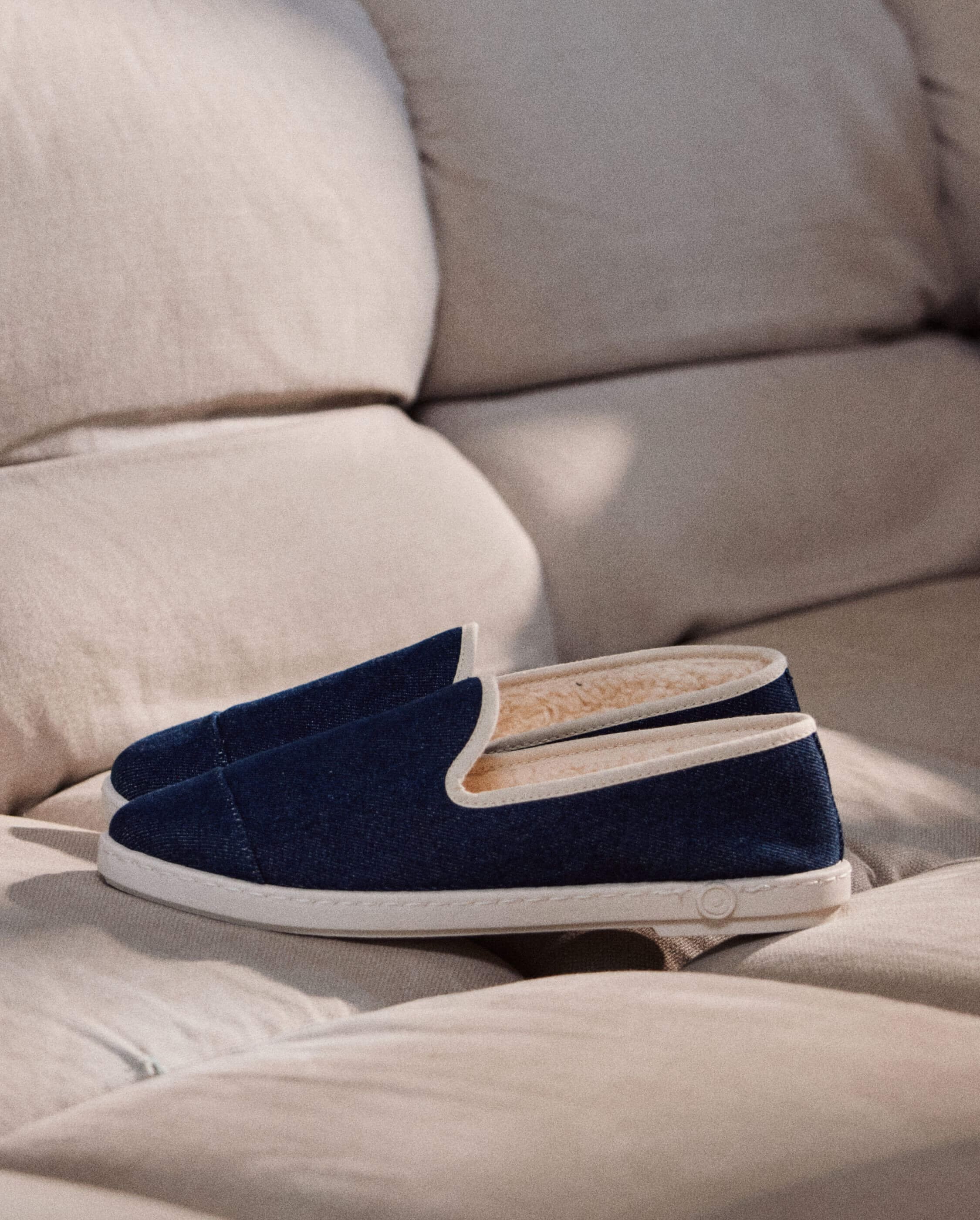 Women's denim slippers, raw ANGARDE Blue