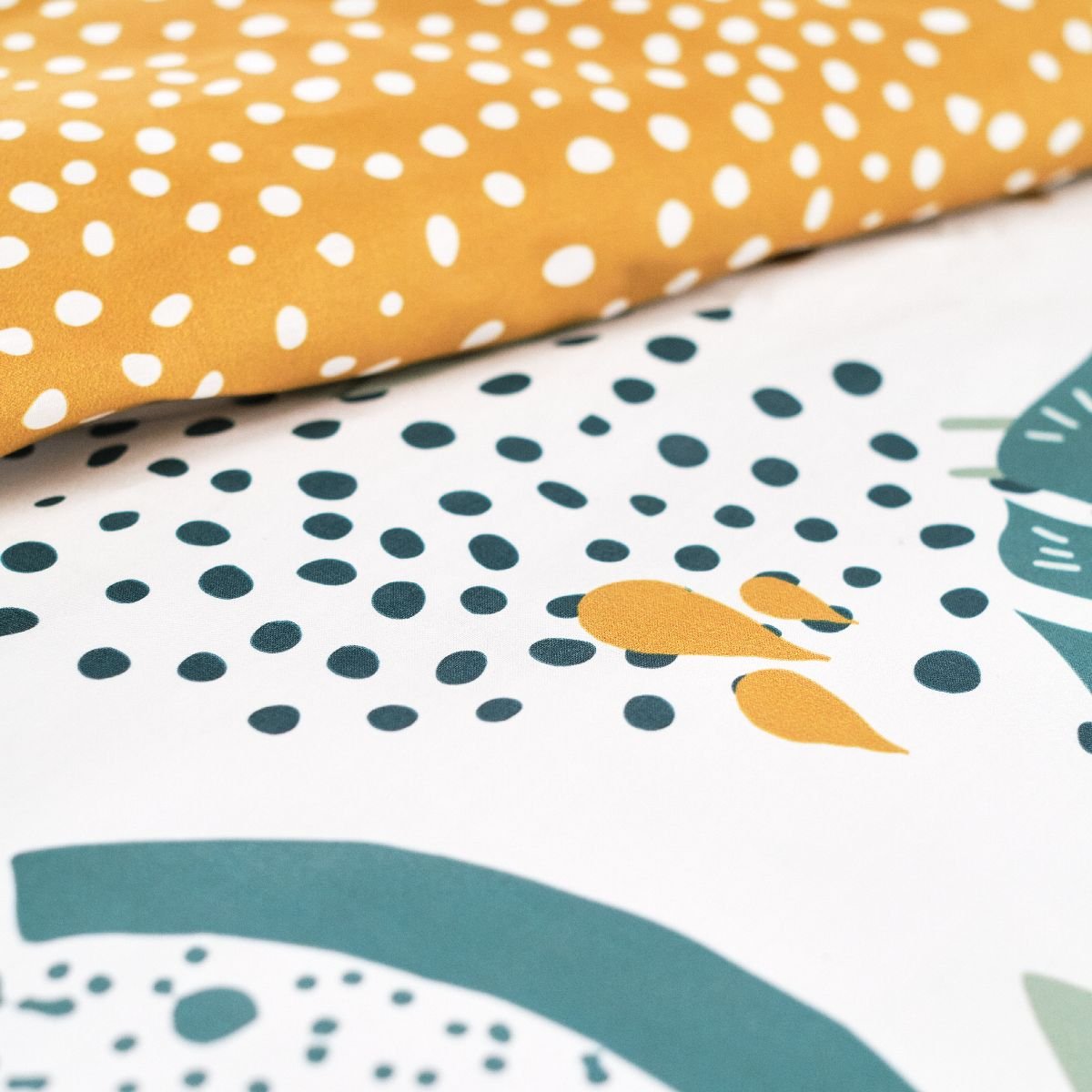 Printed cotton bed set TODAY LINGE DE MAISON Yellow