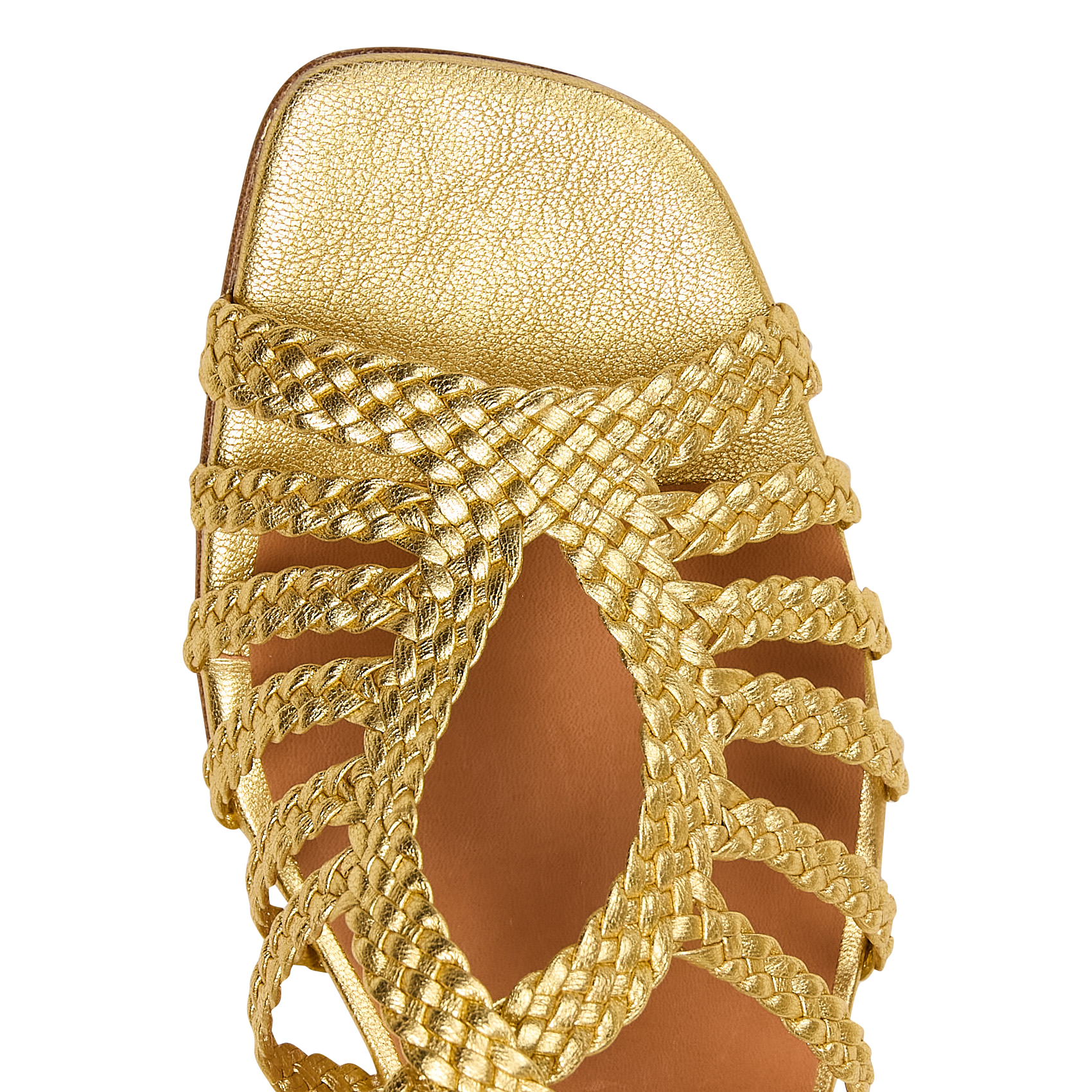 Sandales hautes en cuir NAGUISA Doré