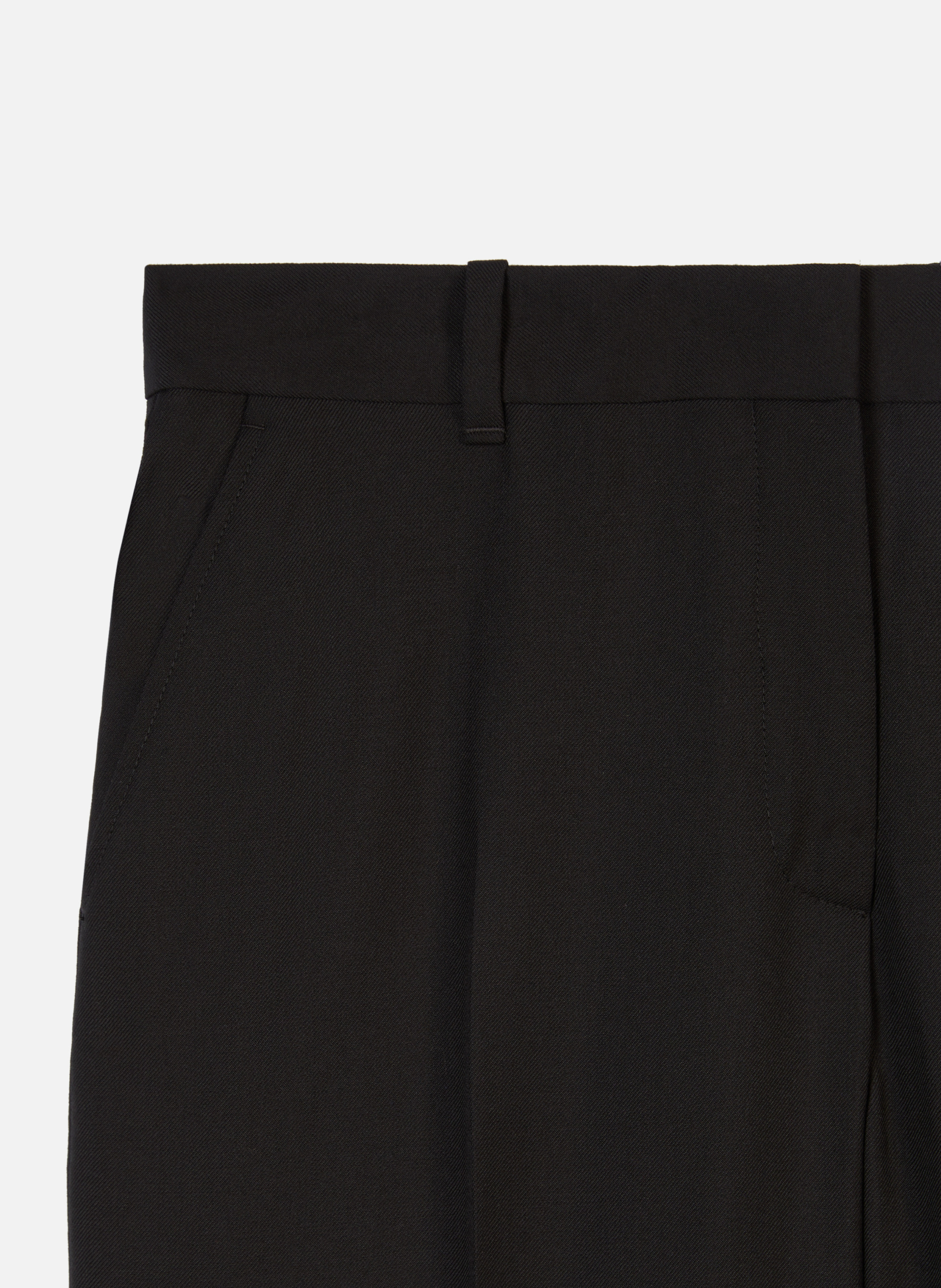 Straight-cut wool tailored pants THE KOOPLES Black