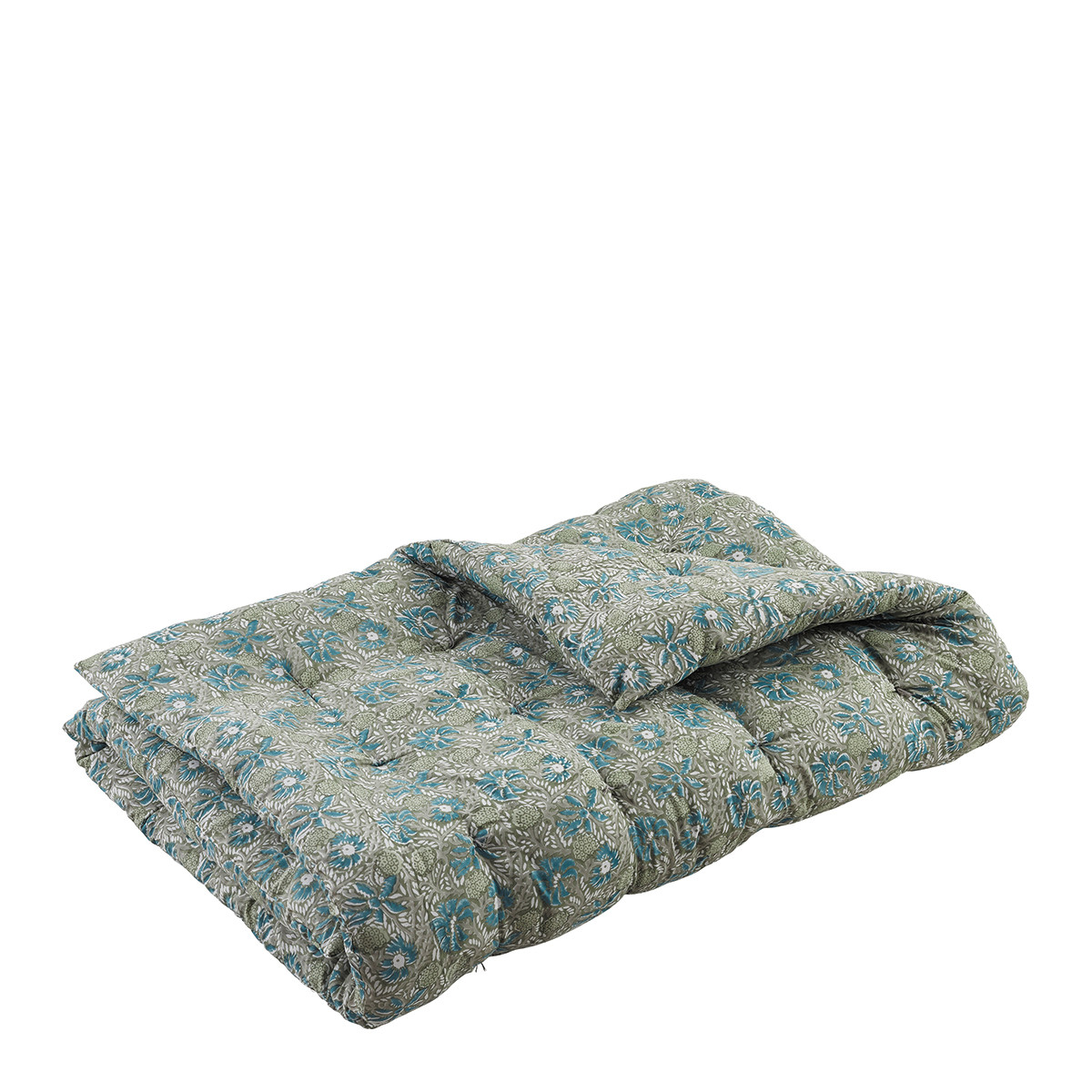 Cotton jungle futon - 180 x 80 cm - foam BLANC D'IVOIRE Multicolored