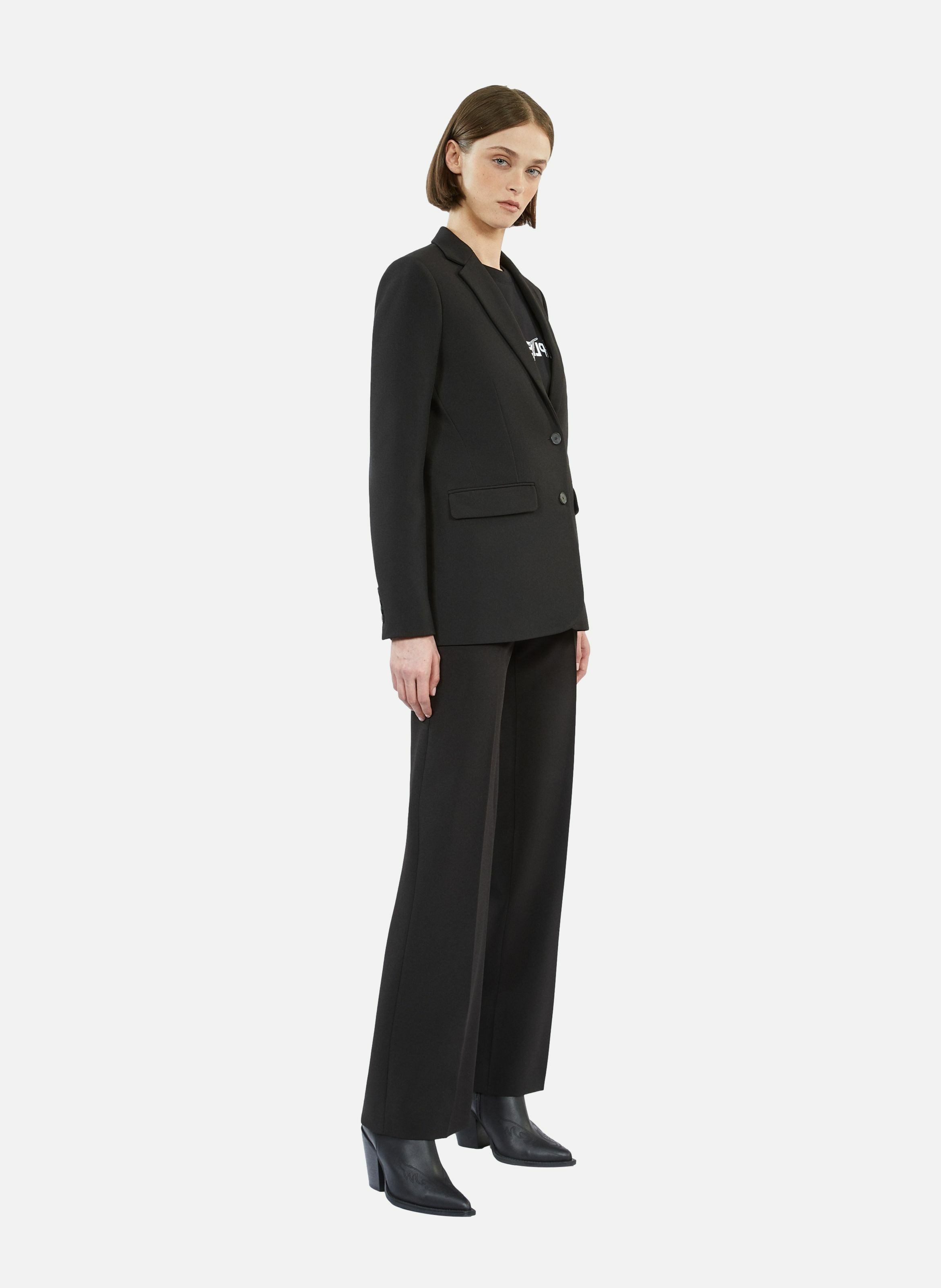 Straight-cut crepe blazer THE KOOPLES Black