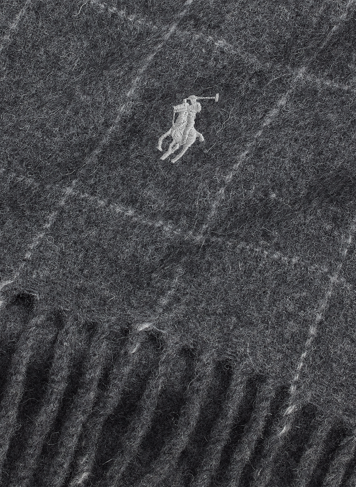 Echarpe à carreaux en laine  POLO RALPH LAUREN Gris