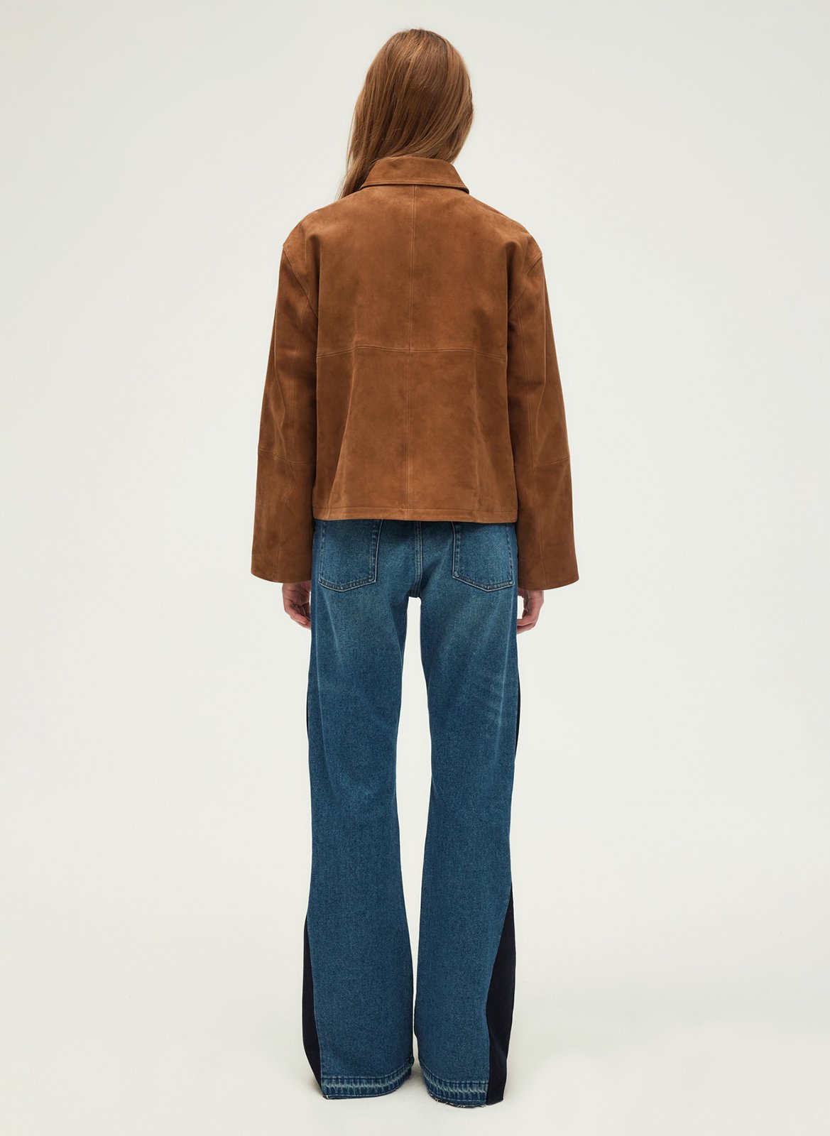 Veste col chemise en cuir PABLO Marron