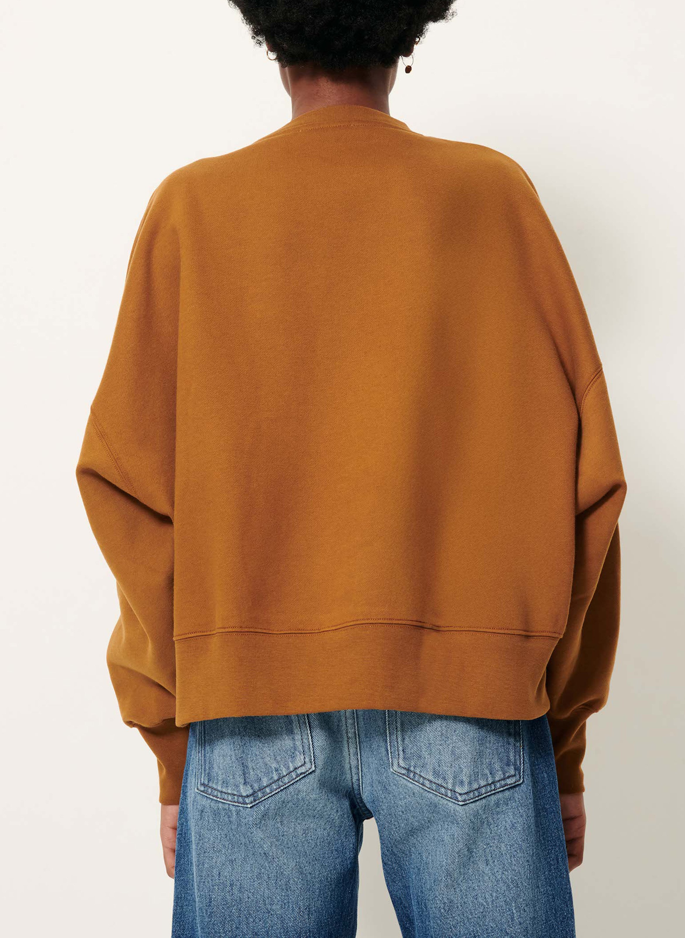 Sweat court oversize en coton  SESSUN Marron
