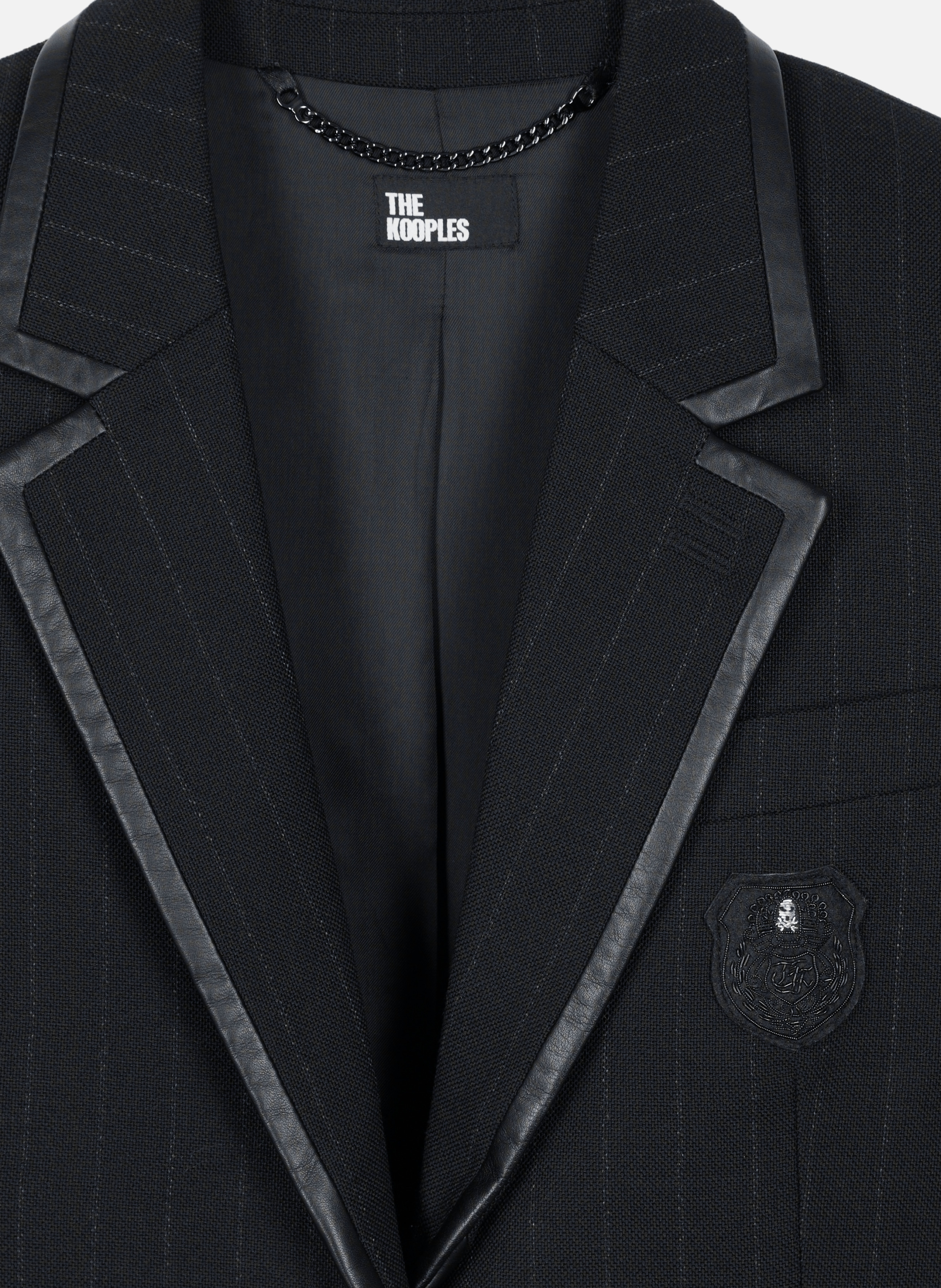 Wool-blend pinstripe jacket THE KOOPLES Black