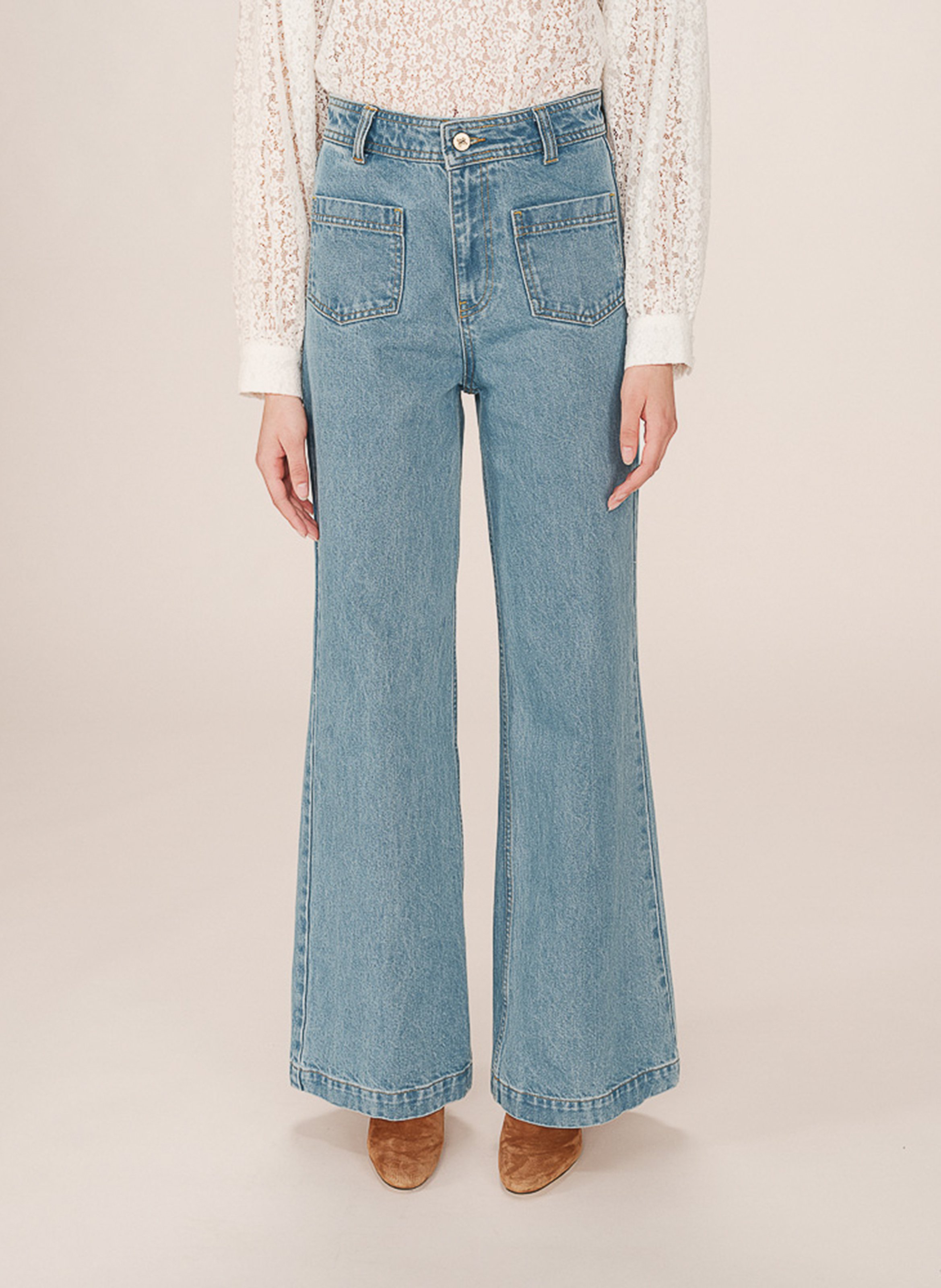 Cotton straight jeans GRACE ET MILA