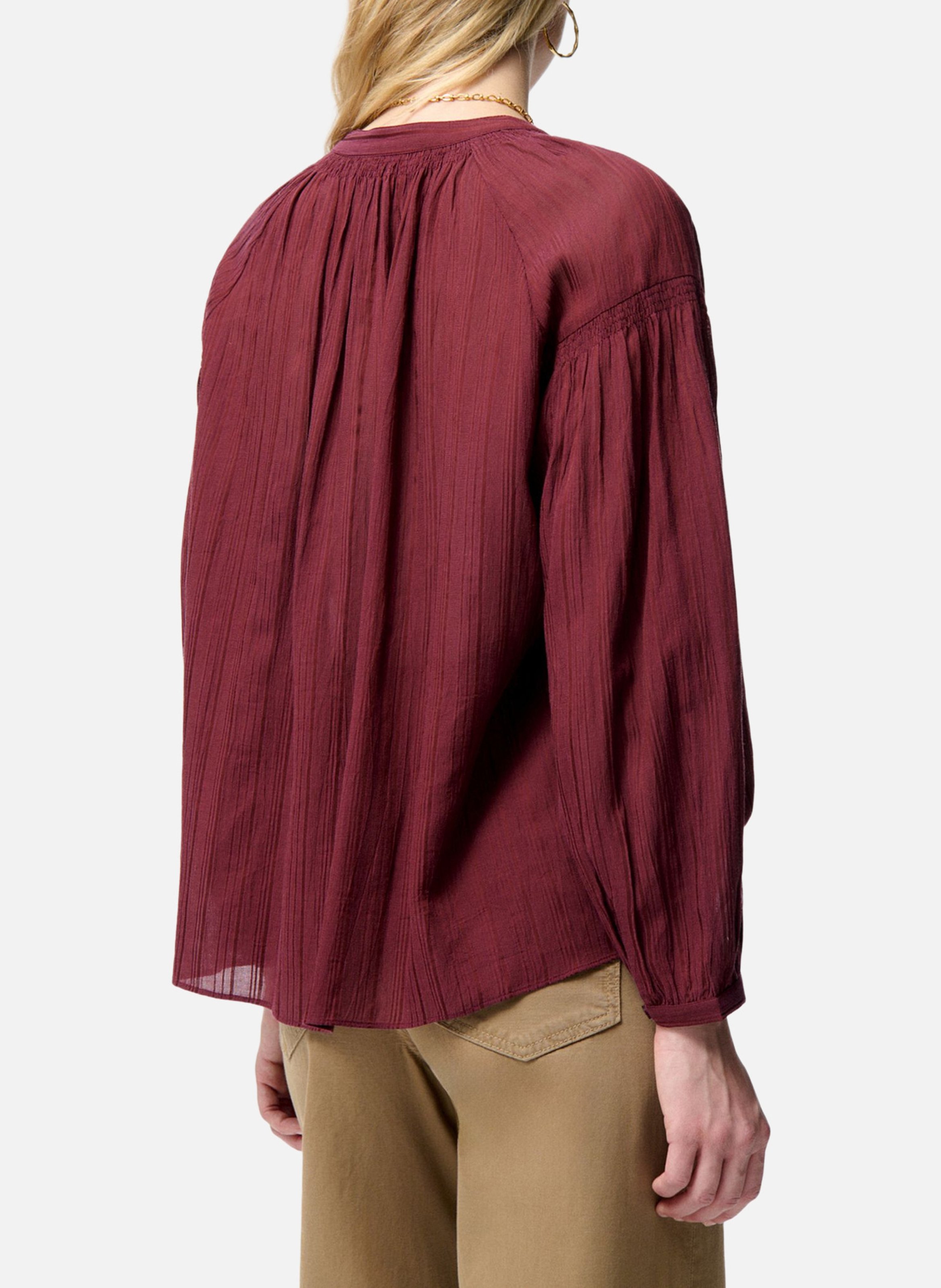 Loose-fit viscose and cotton shirt VANESSA BRUNO Red