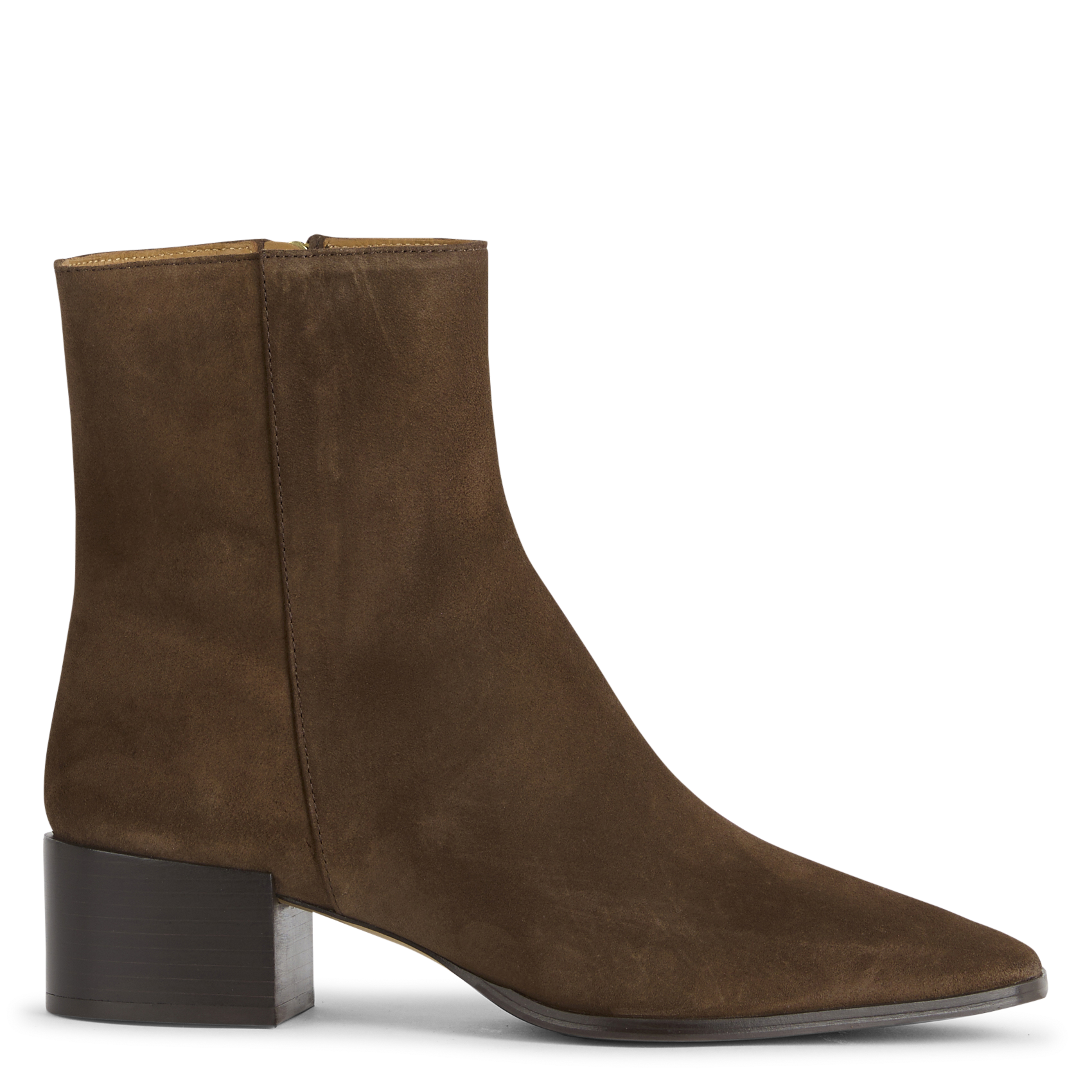 Suede leather ankle boot RIVECOUR Brown