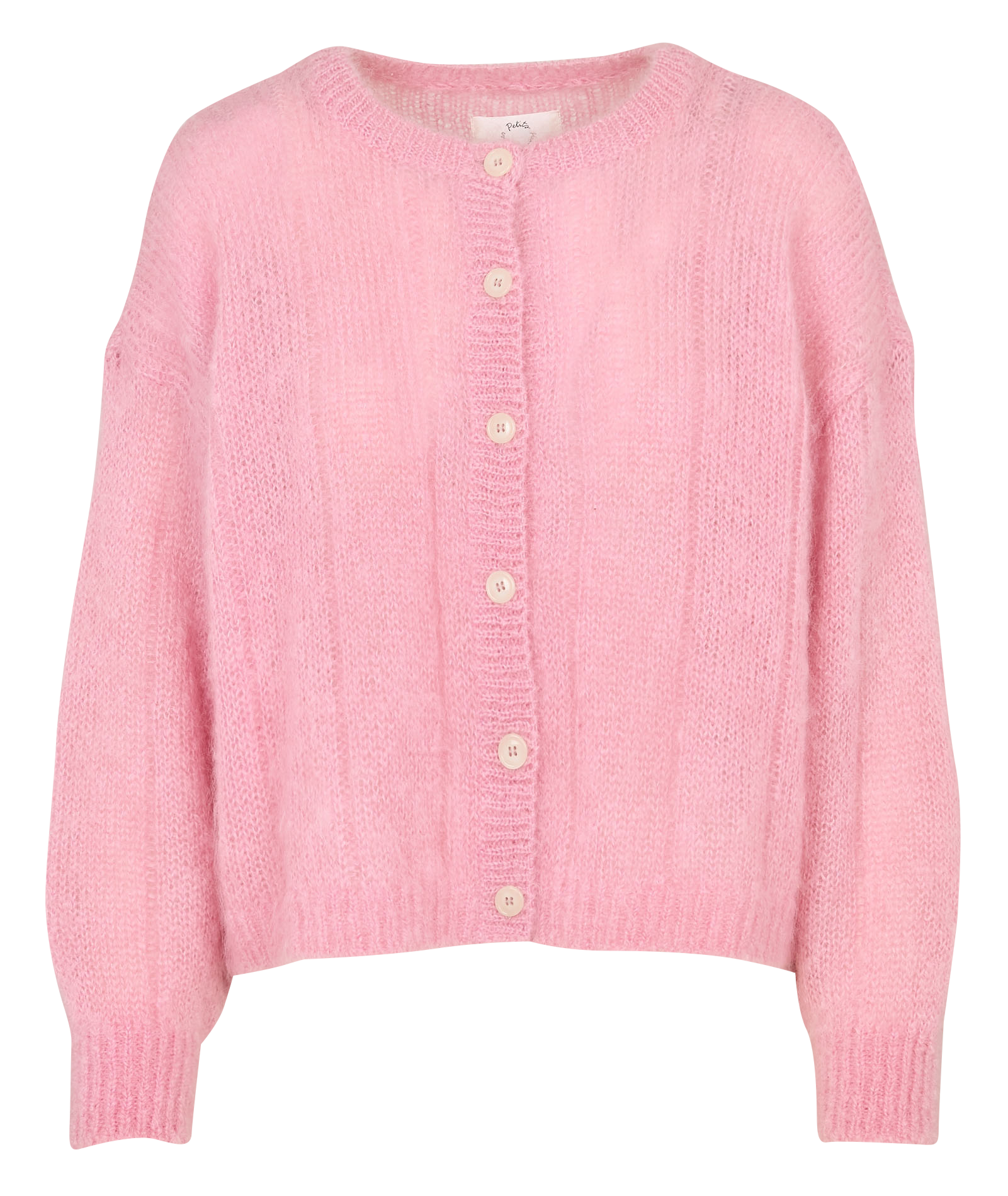 Oversized fluffy wool blend vest DES PETITS HAUTS Pink