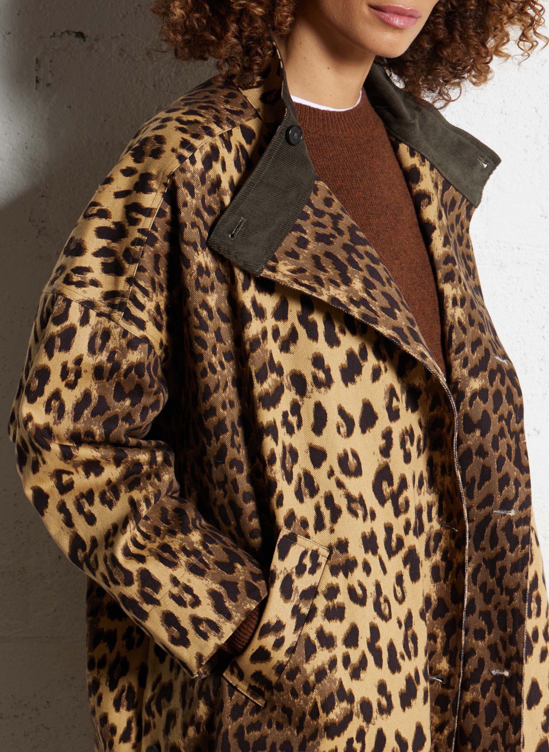 Jas met opstaande kraag luipaardprint BELLEROSE Veelkleurig