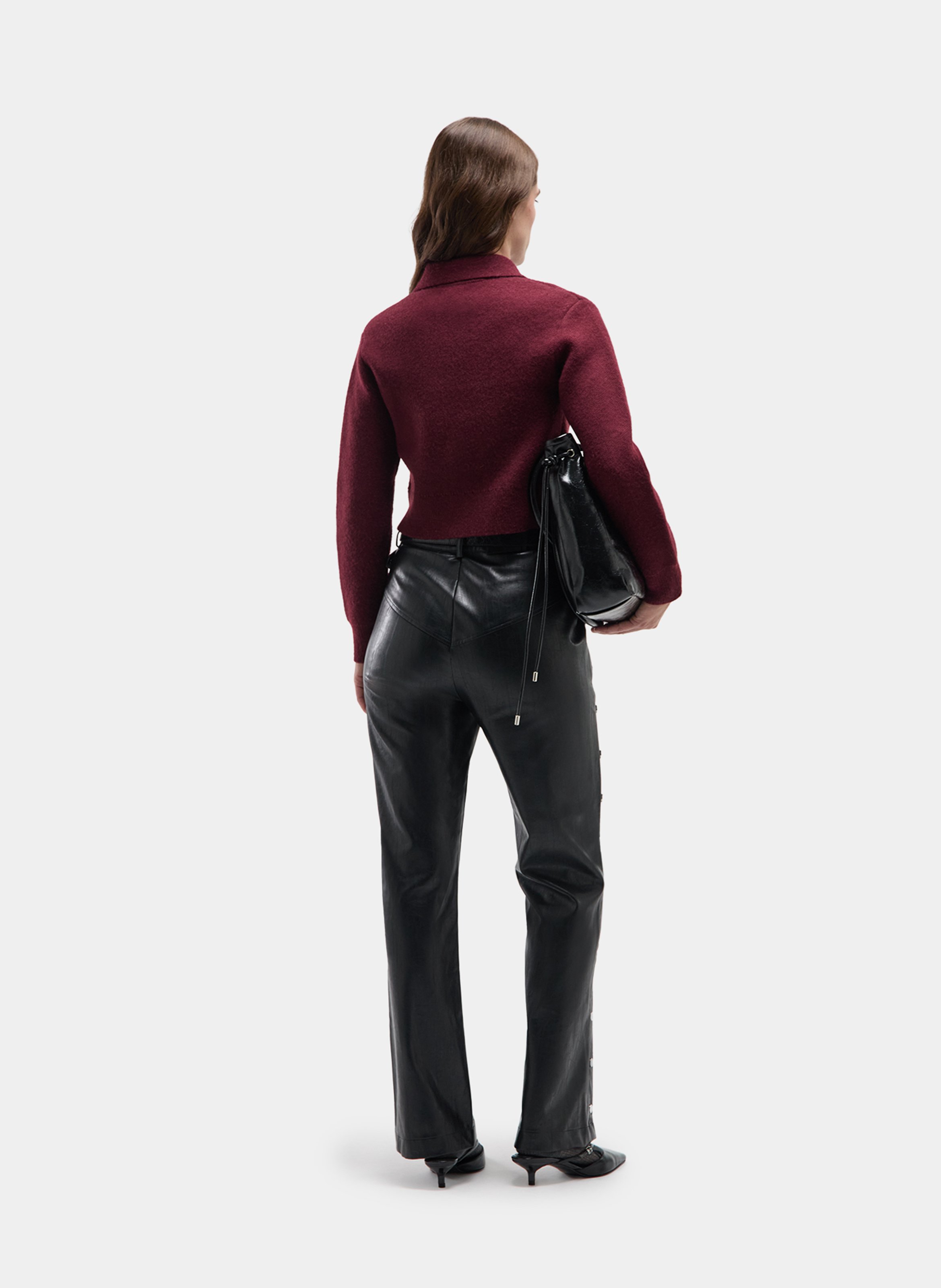 Cardigan with classic collar LAAGAM Red