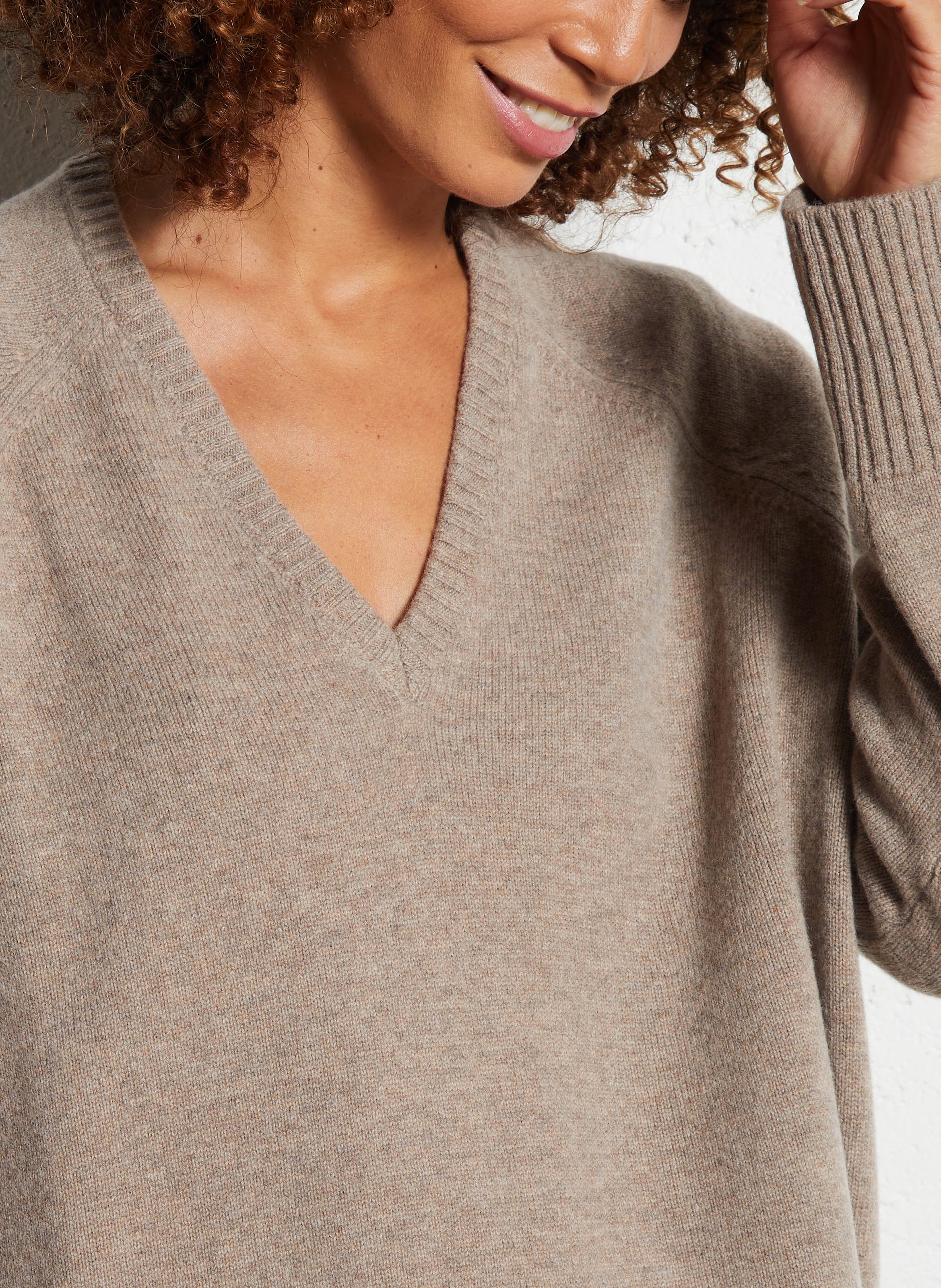 Oversized sweater DES PETITS HAUTS Beige
