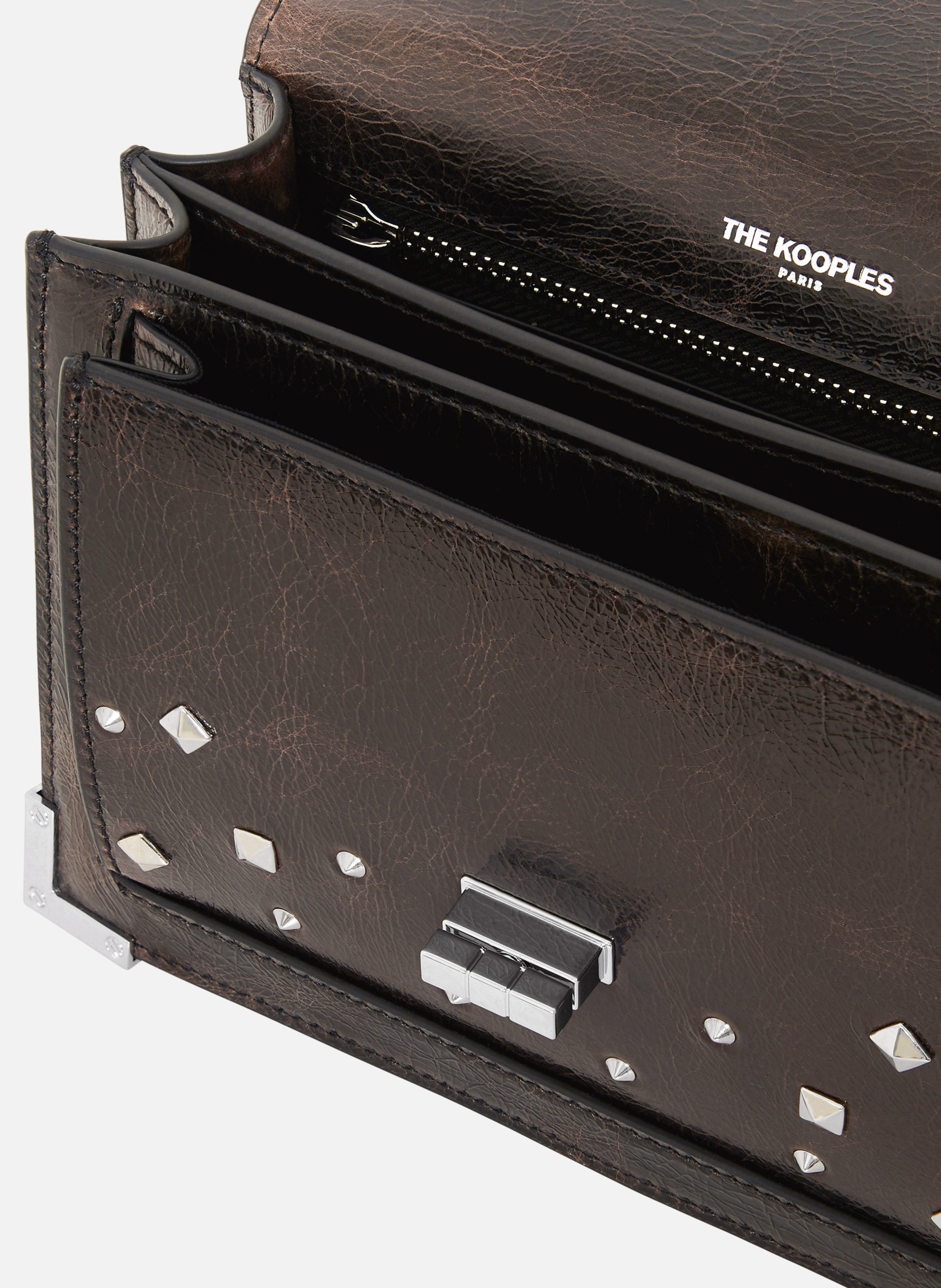 Emily small leather bag THE KOOPLES Brown