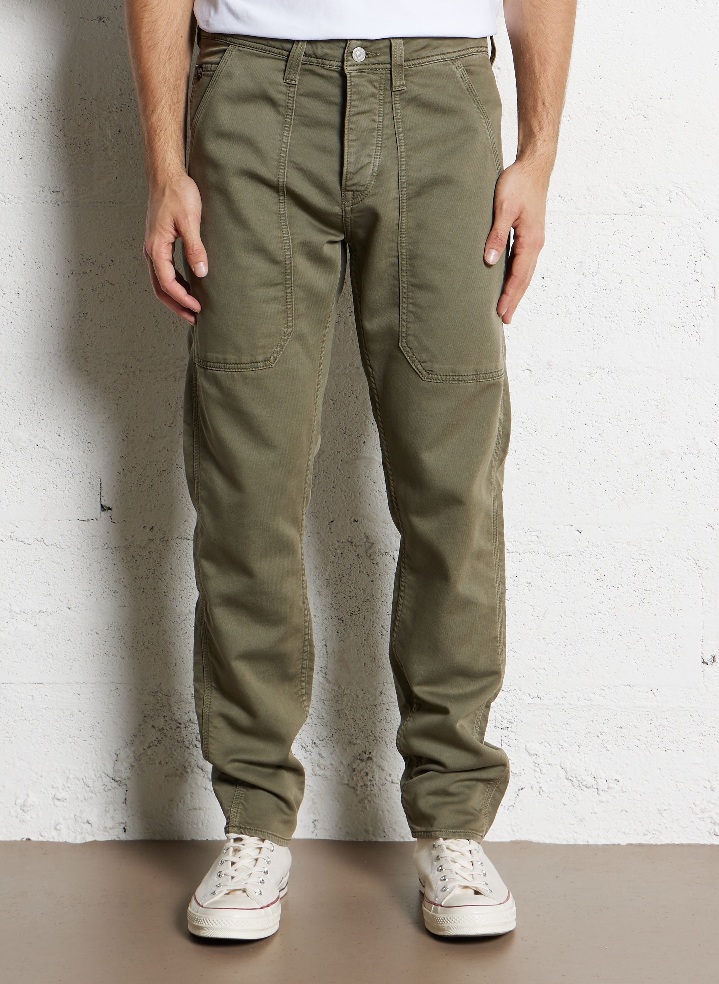 Jeans aderenti in misto cotone LE TEMPS DES CERISES Verde