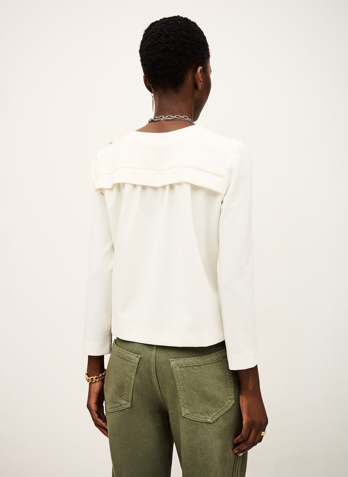 Printed viscose top BA&SH Beige