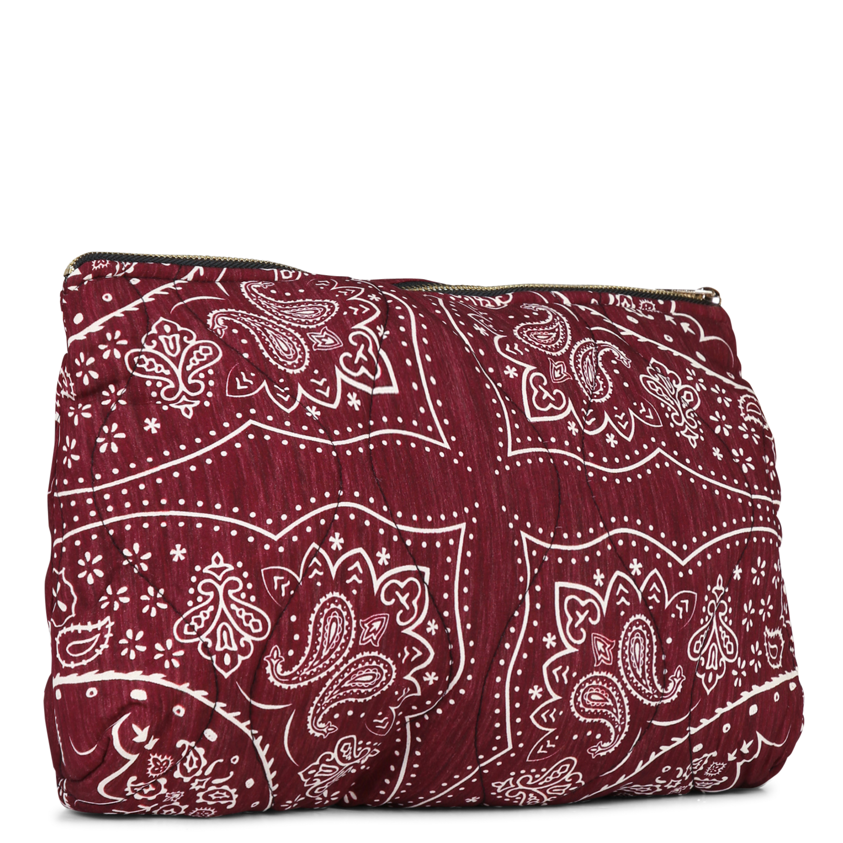 Gepolsterte Clutch mit Reißverschluss und Muster AOKYANOS Rot