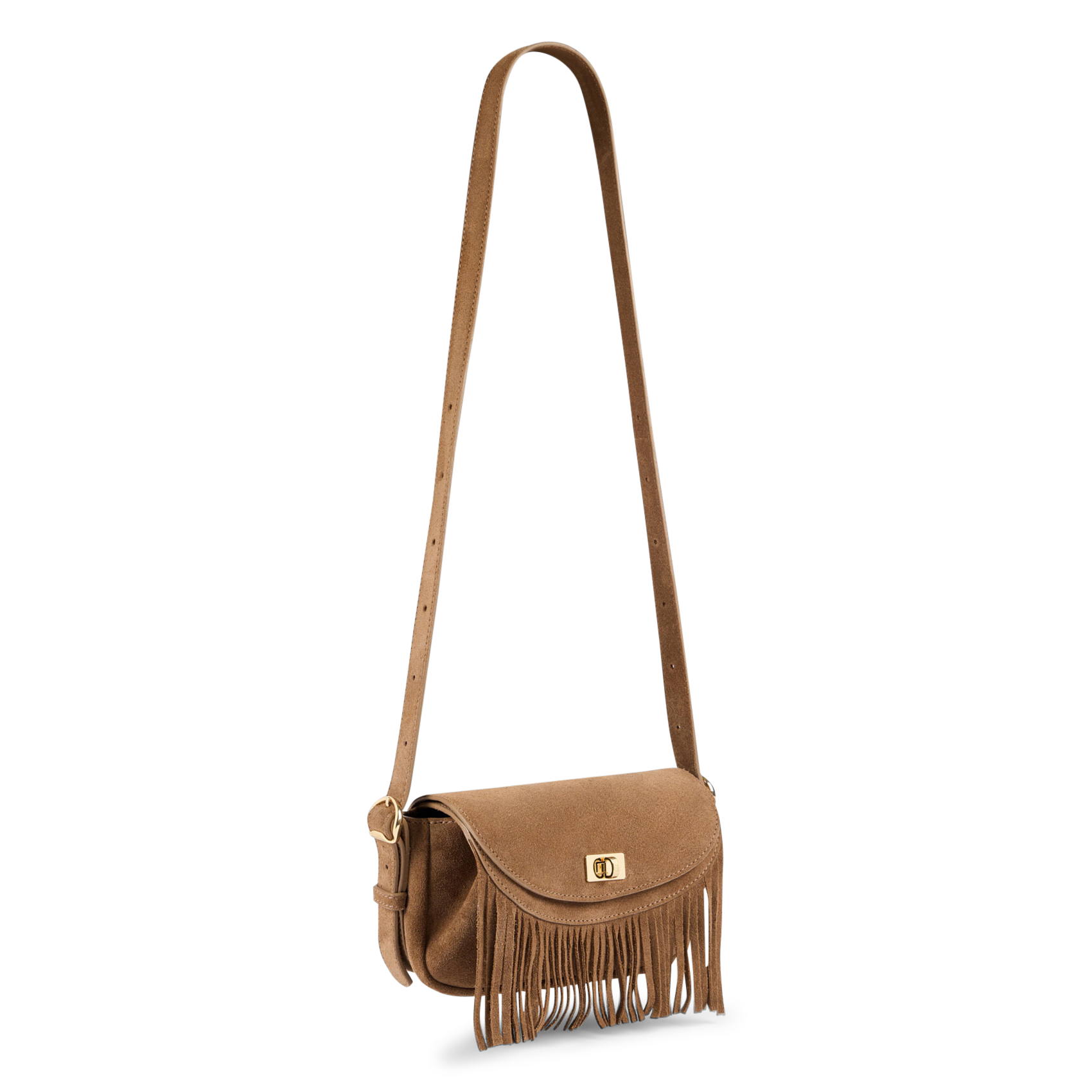 Dori leather shoulder bag SANDRO Beige