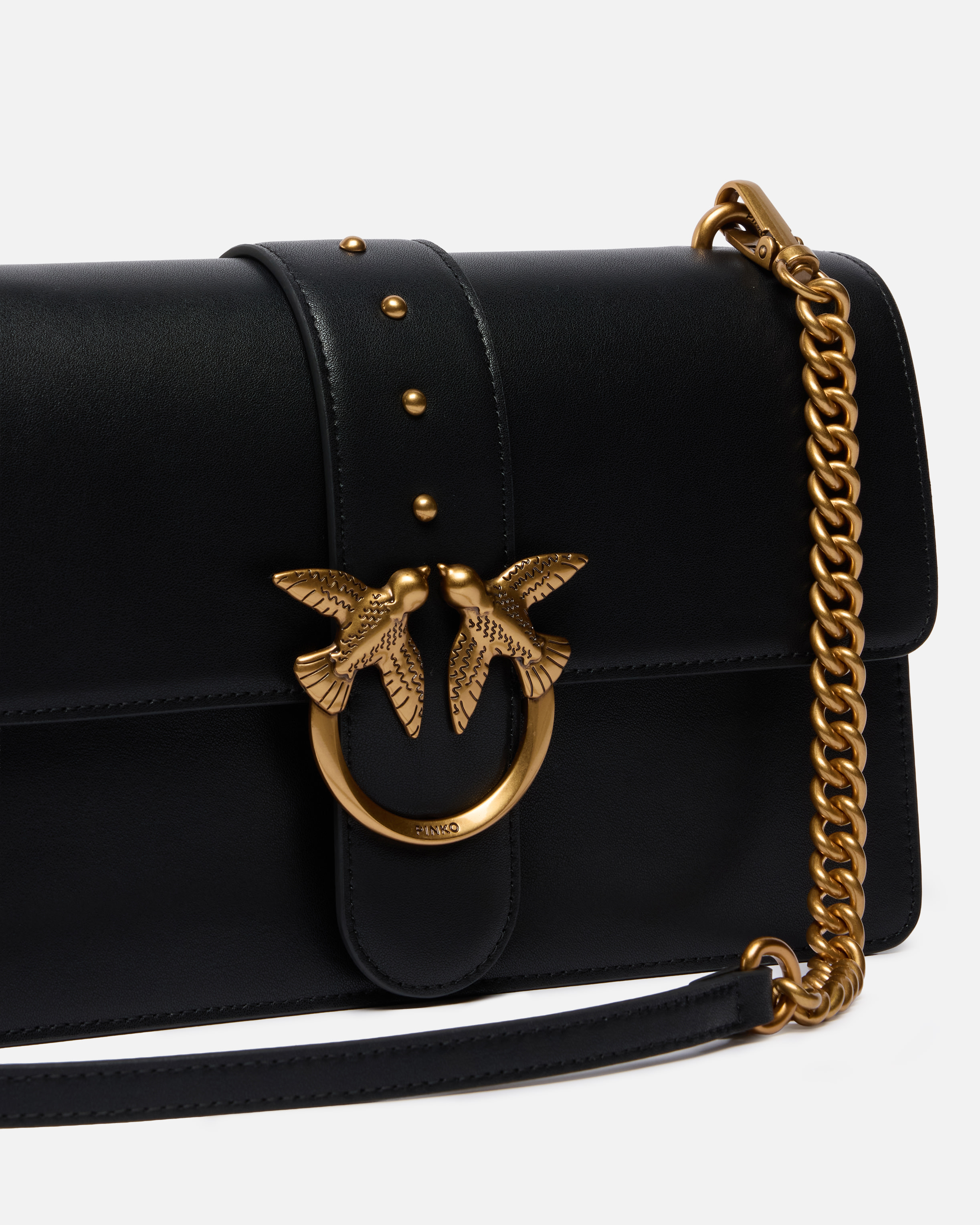 Medium Love Bag One leather handbag Black